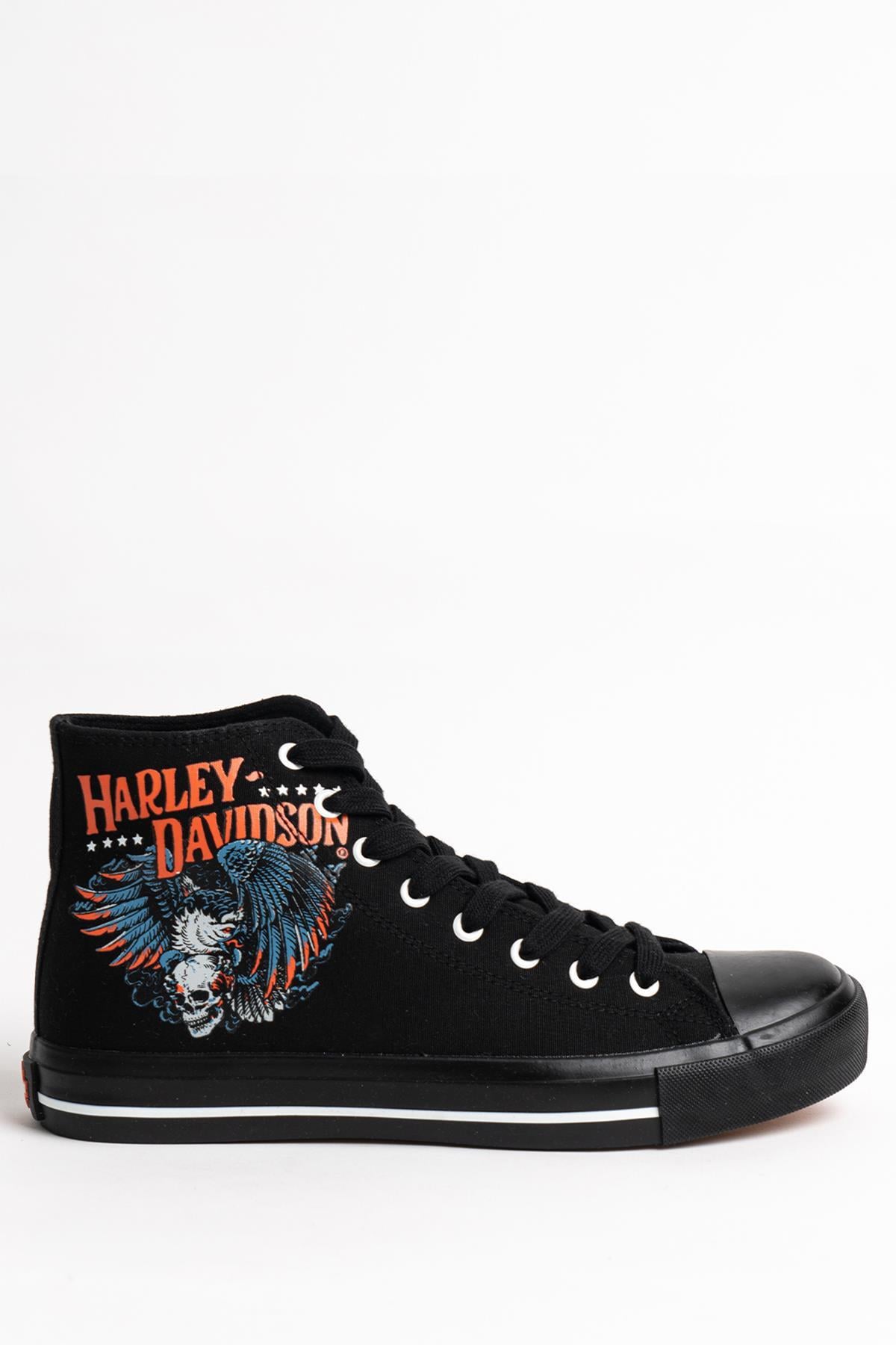 Harley Davidson Phoenıx Erkek Siyah Keten Spor Ayakkabı | 023M100359-14721