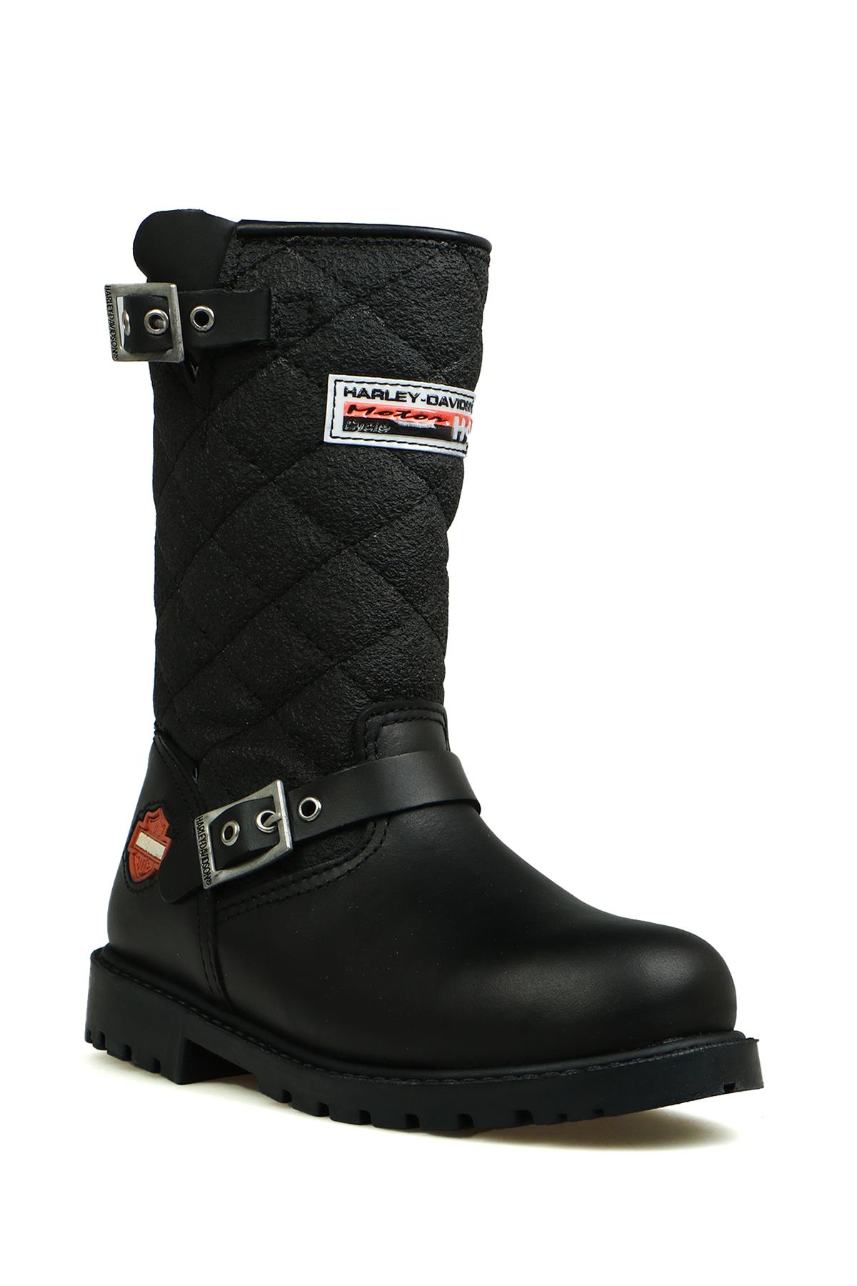 Harley Davıdson Siyah Deri Çocuk Çizme 025F100481 | 025F100481-14733