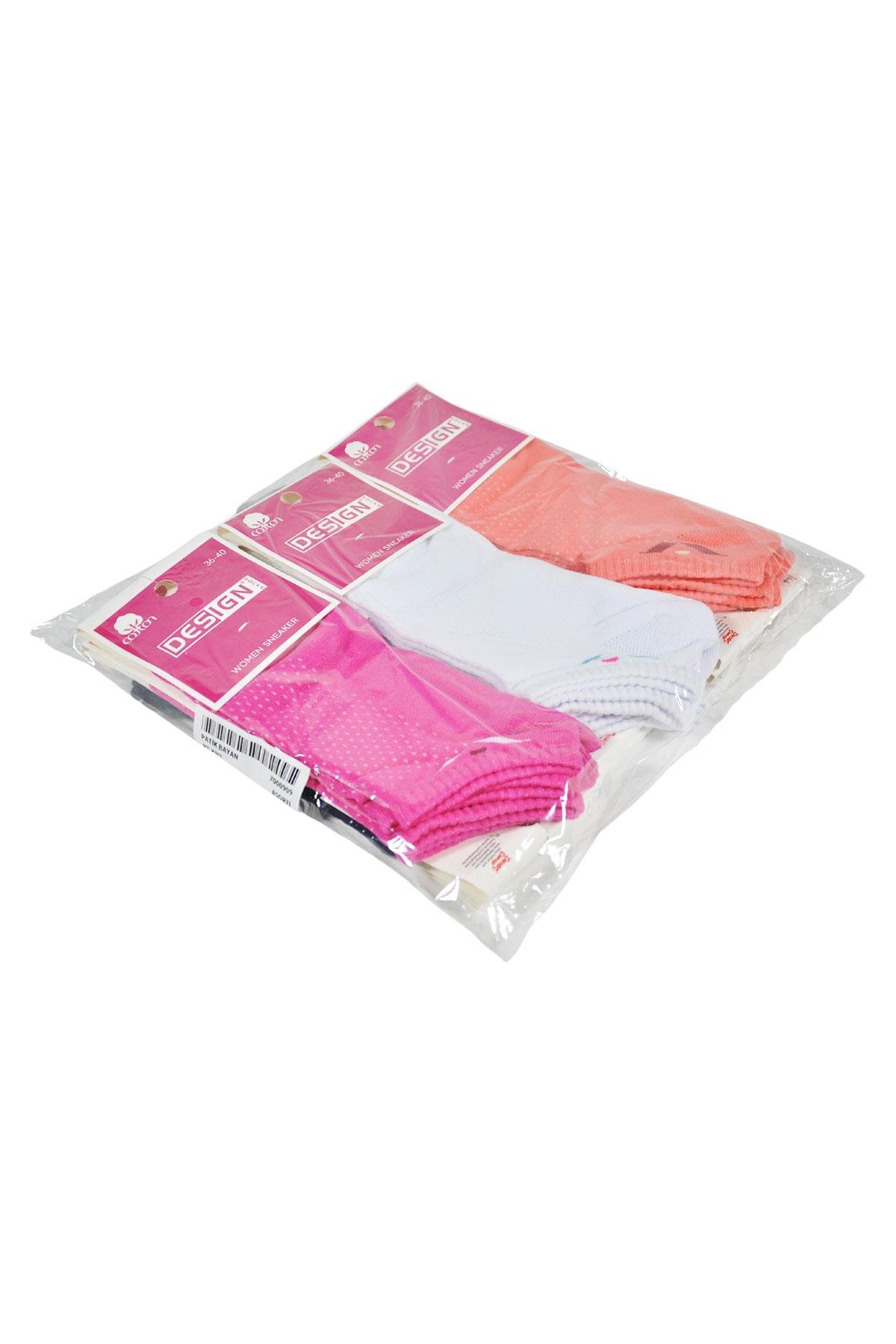 Arma Desenli Patik Kadın Çorabı - Asorti - 36-40 Numara - %70 Pamuk | Design Socks