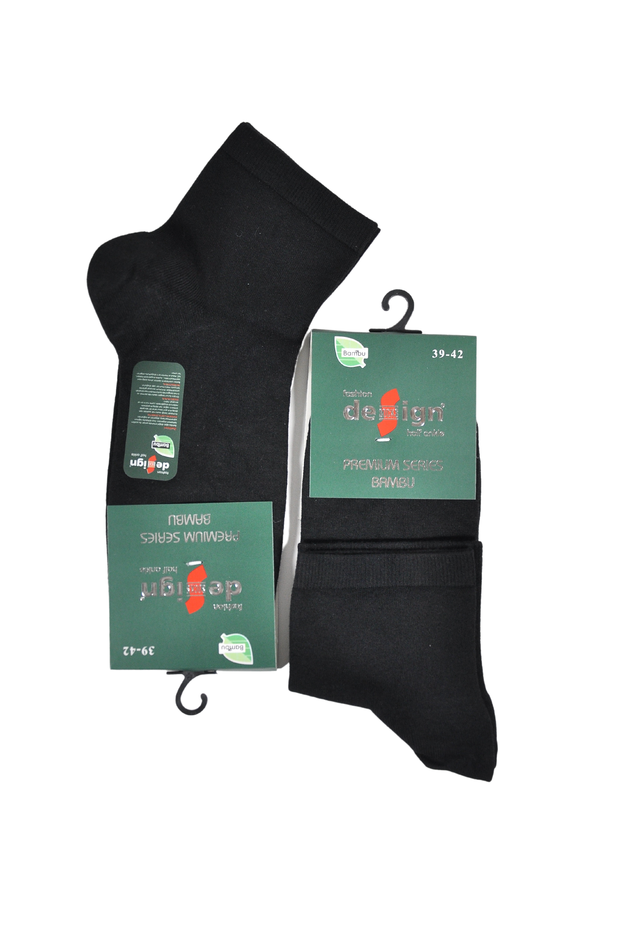 Bambu Yarım Konç Erkek Çorabı -  39-42 / 43-46 Numara %70 Bambu 12 Çift