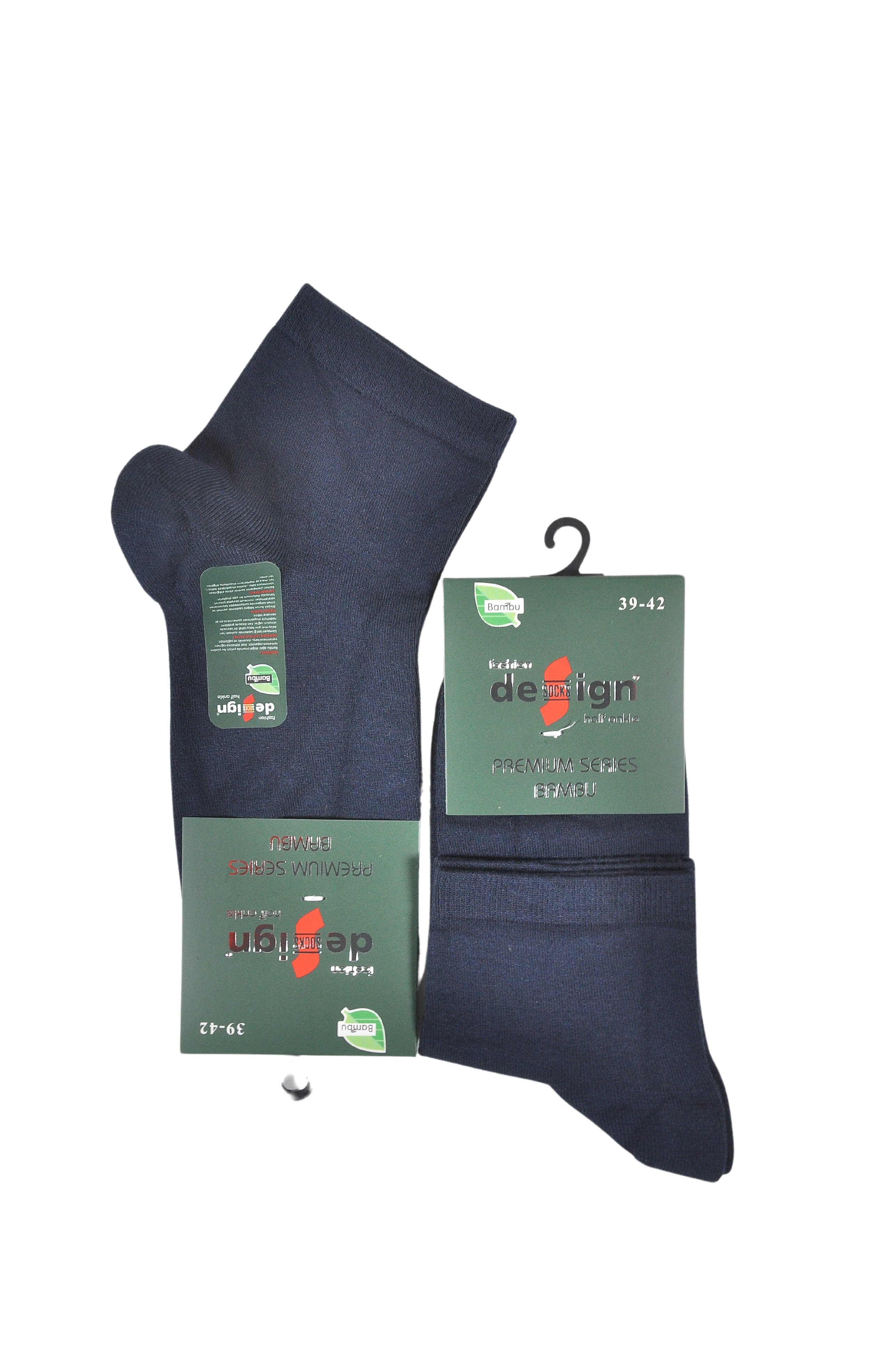 Bambu Yarım Konç Erkek Çorabı -  39-42 / 43-46 Numara %70 Bambu 12 Çift