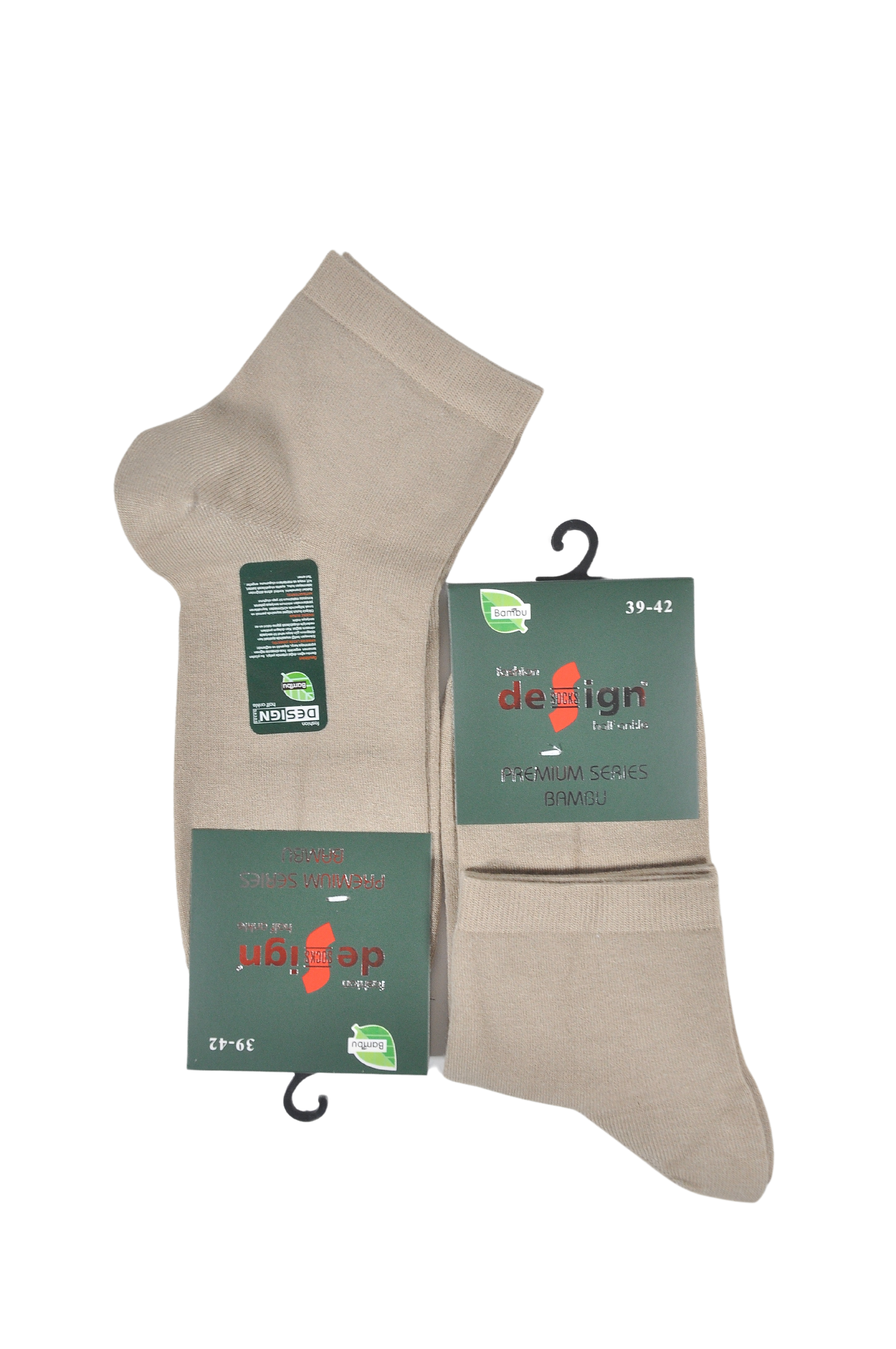 Bambu Yarım Konç Erkek Çorabı -  39-42 / 43-46 Numara %70 Bambu 12 Çift