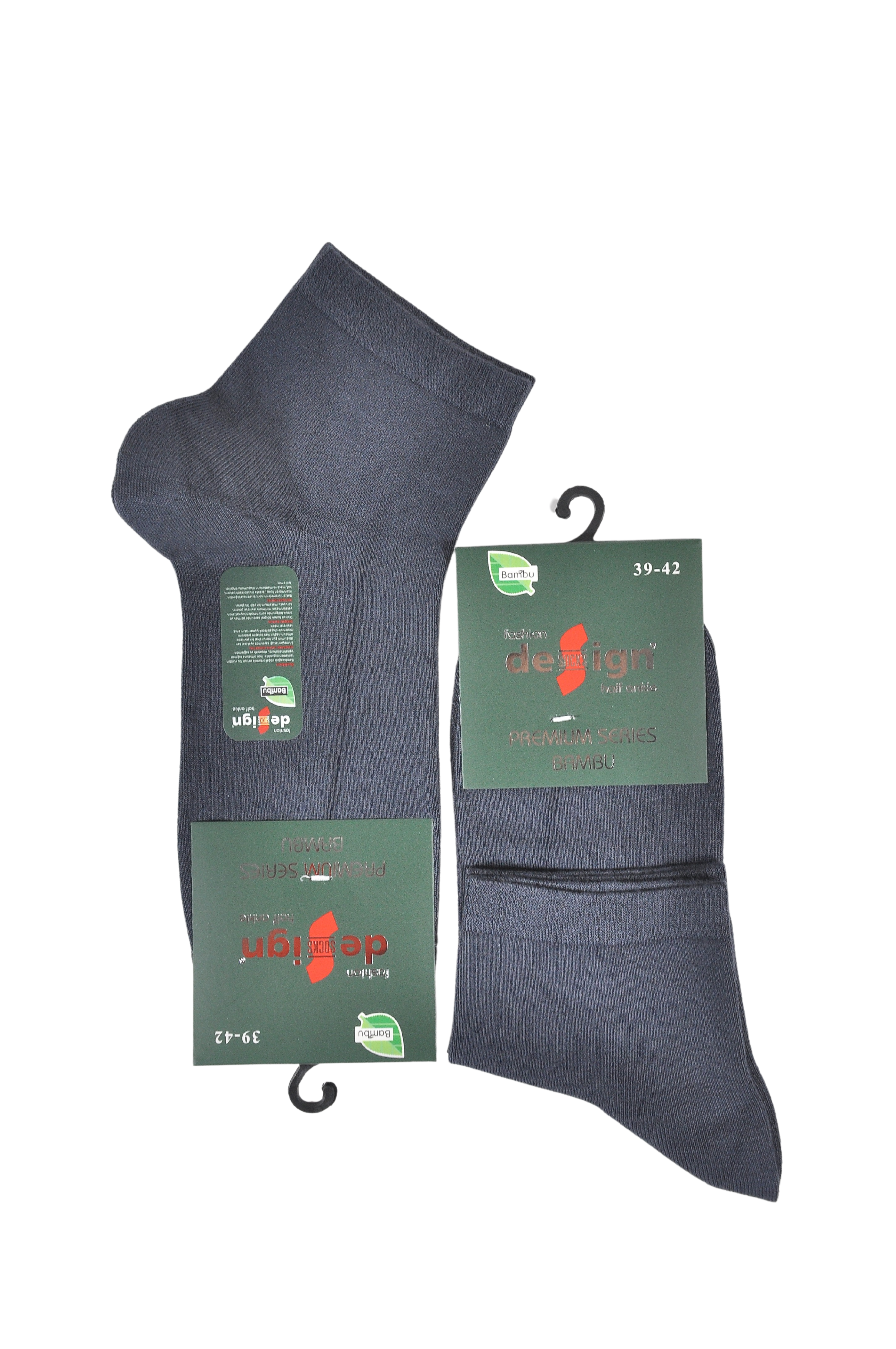 Bambu Yarım Konç Erkek Çorabı -  39-42 / 43-46 Numara %70 Bambu 12 Çift