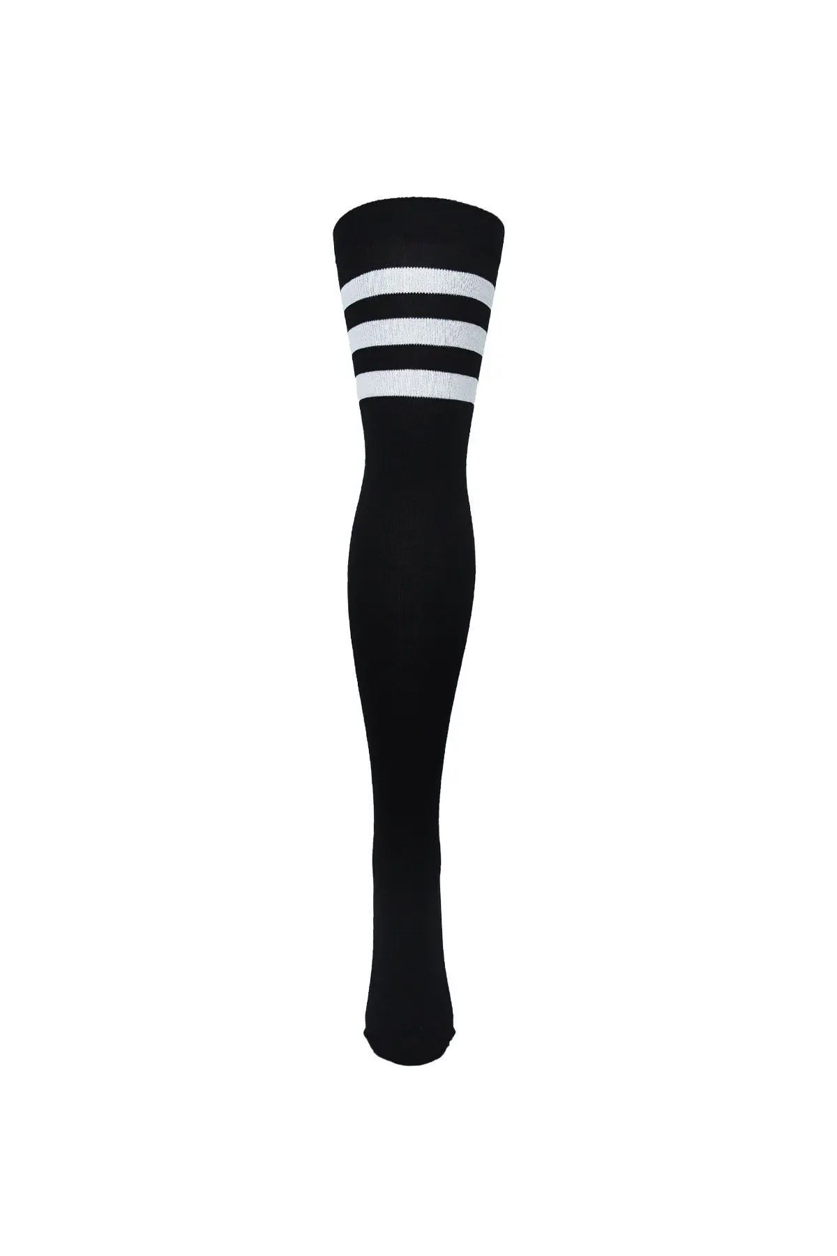 Diz Üstü Kadın Çorabı 3 Çem Beyaz - 36-40 Numara - %70 Pamuk | Design Socks