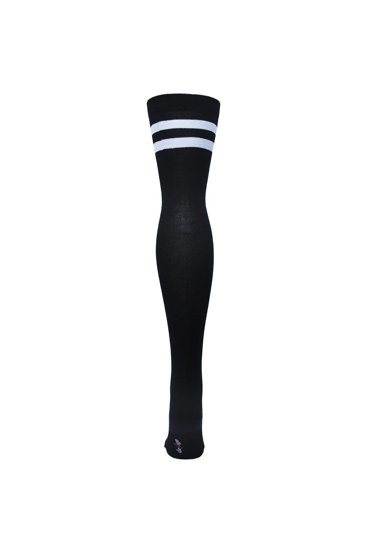 Diz Üstü Kadın Çorabı Çift Çember Beyaz - 36-40 Numara - %70 Pamuk | Design Socks