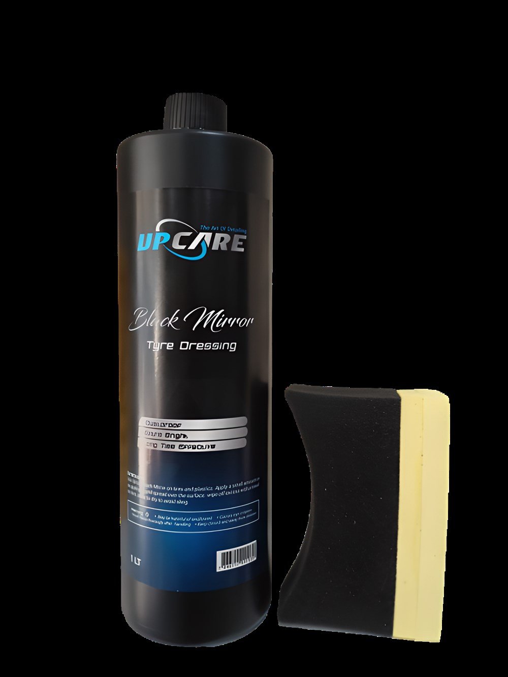 Upcare Black Mirror Tyre Dressing - Lastik Koruyucu Ve Parlatıcı 1LT + Upcare Lastik Uygulama Süngeri Hediyeli
