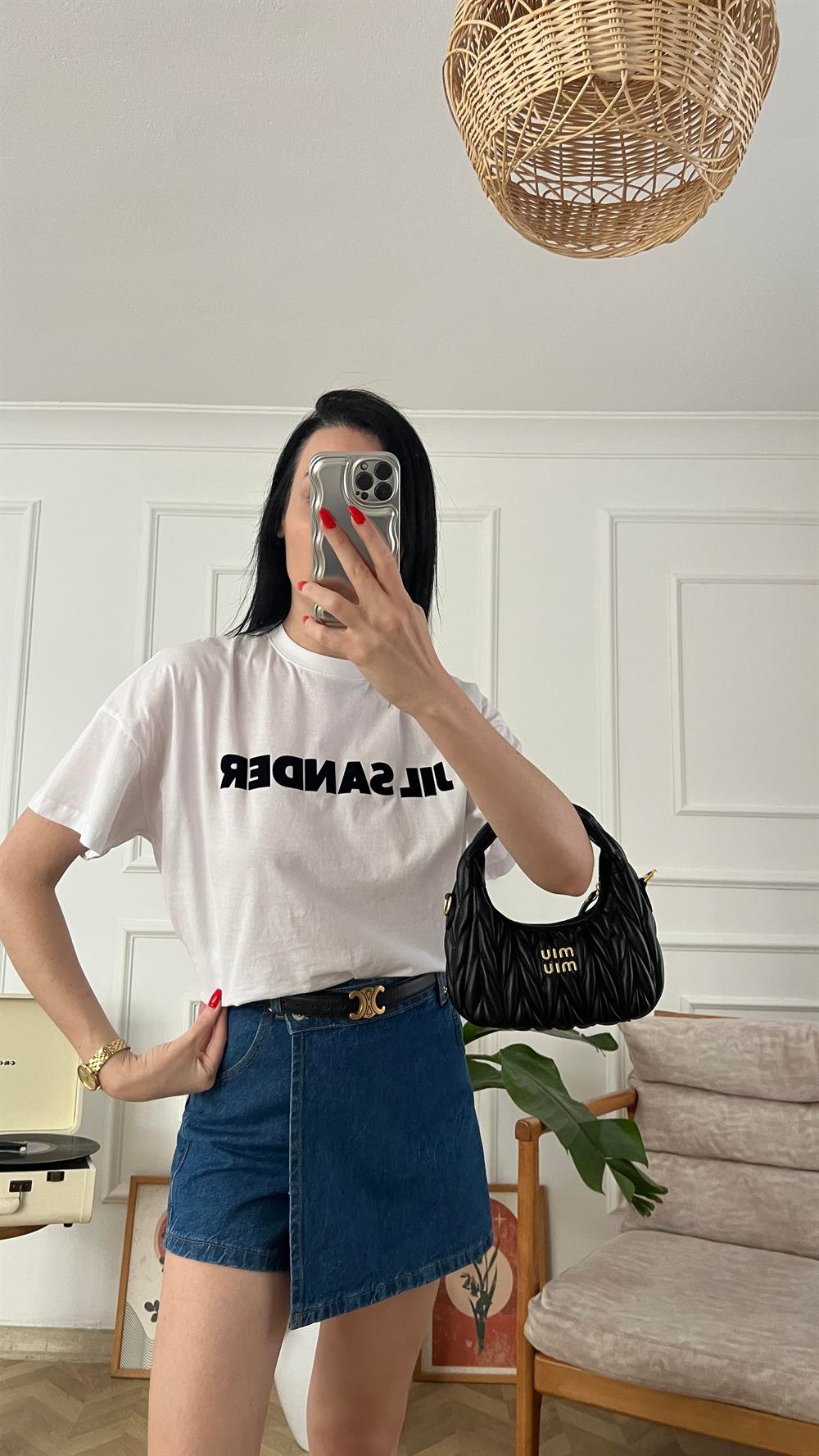 Beyaz Jil Sander Tişört