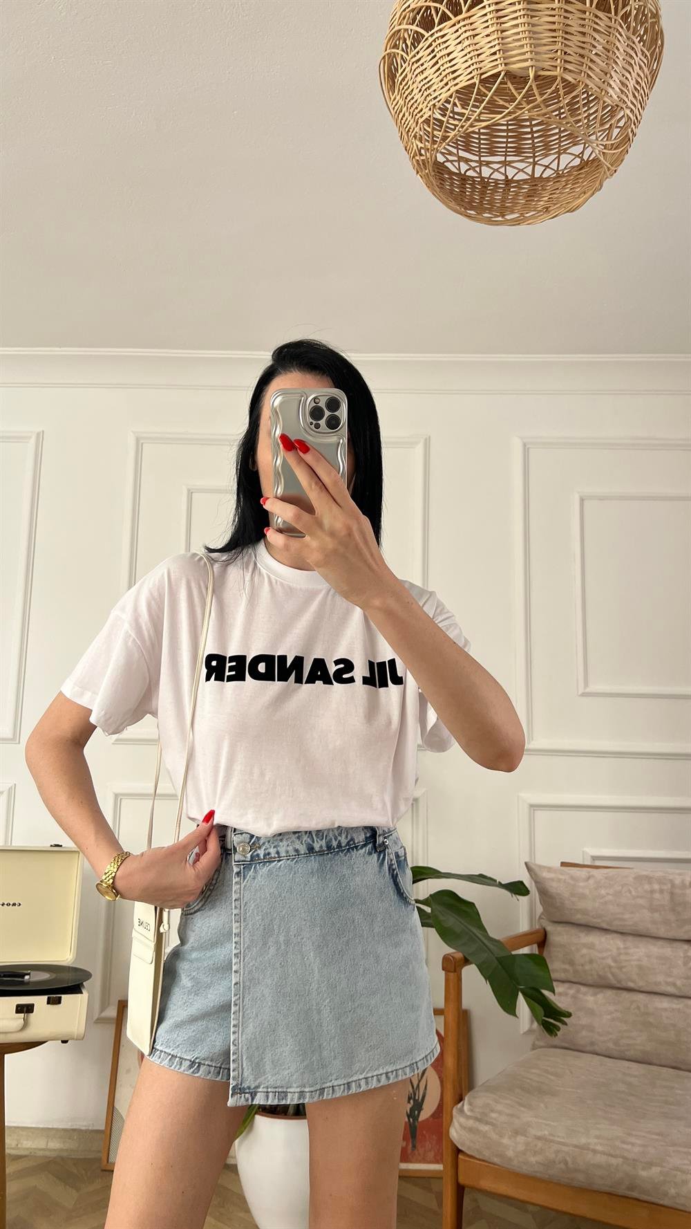 Beyaz Jil Sander Tişört