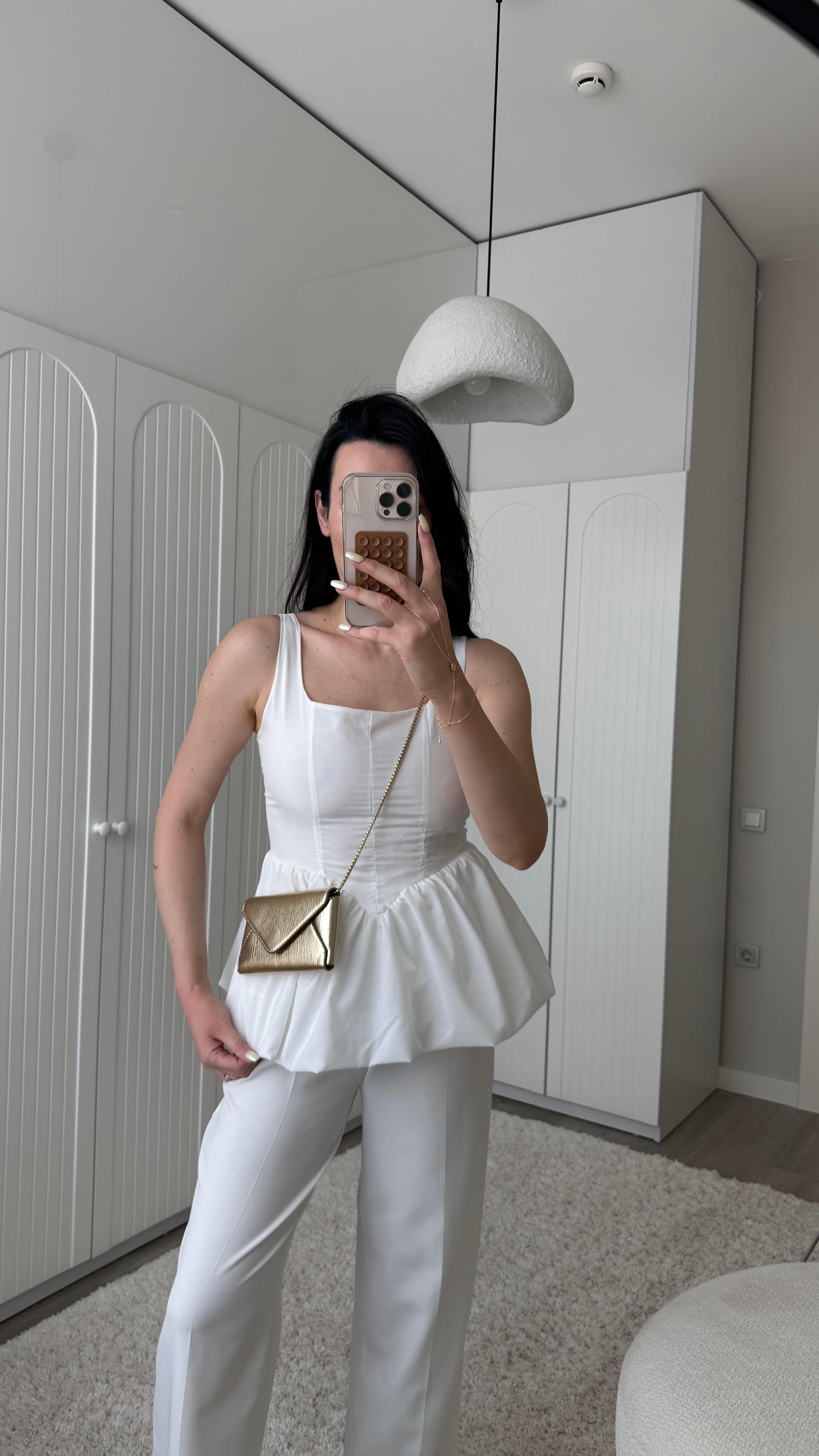 Beyaz Volanlı Prenses Bluz