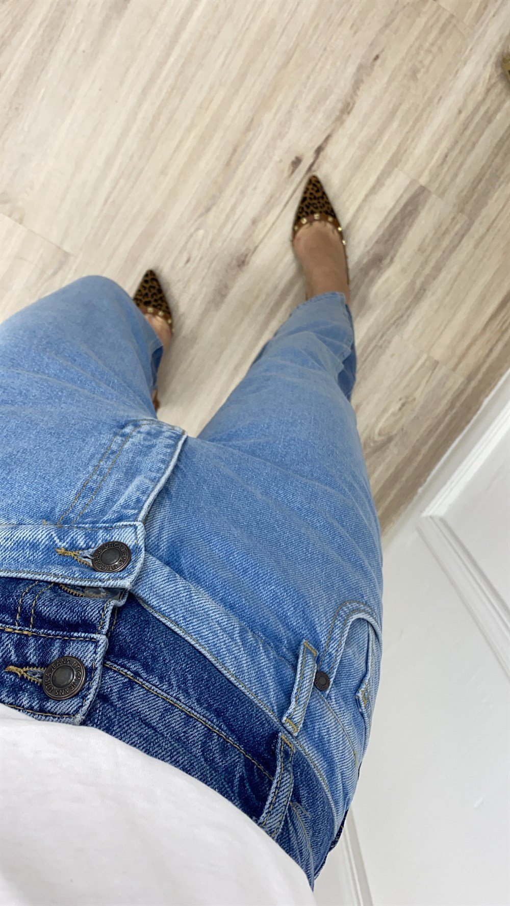 Çift Bel Mom Jean