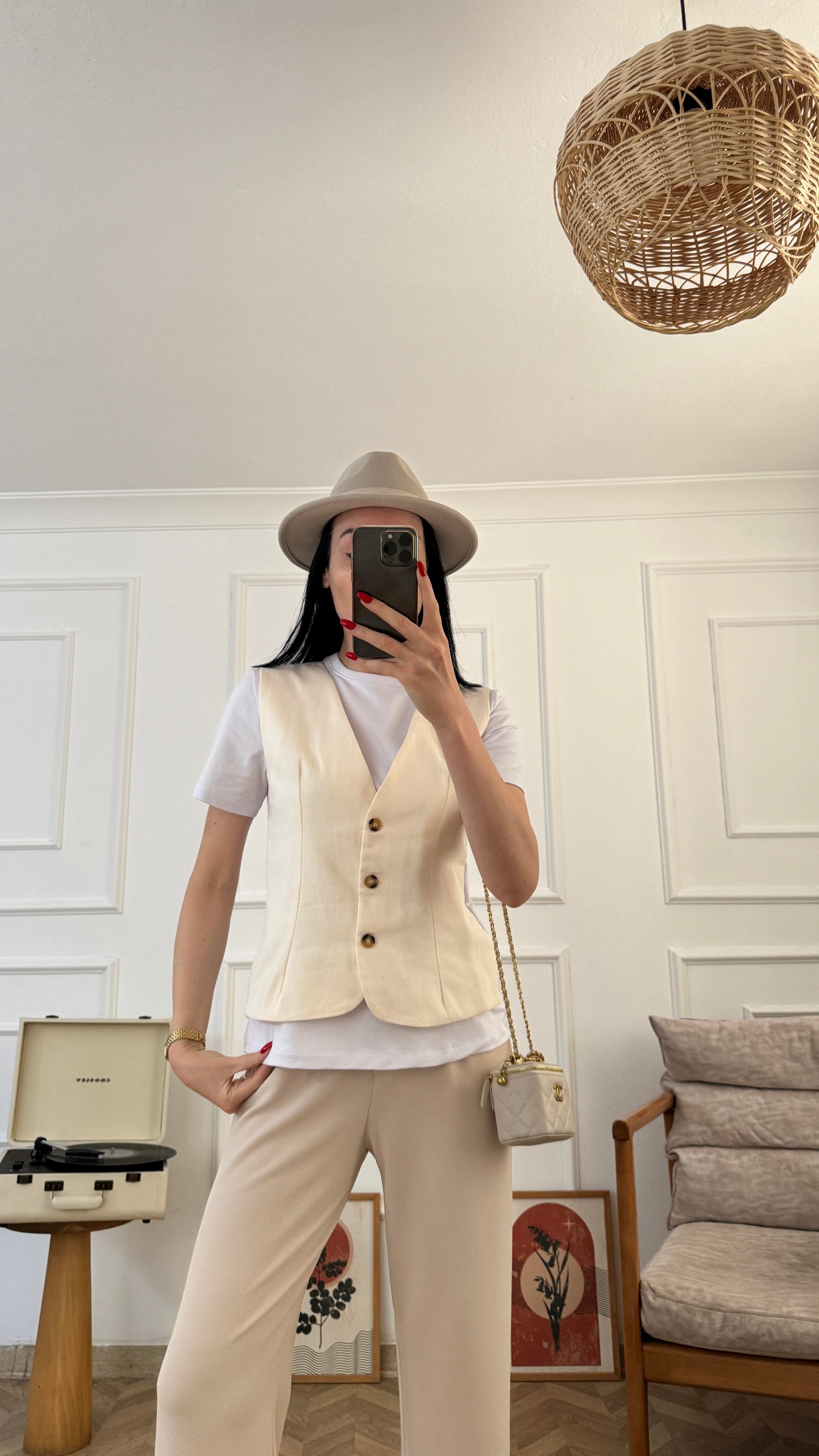 Gabardin Yelekli Tshirt