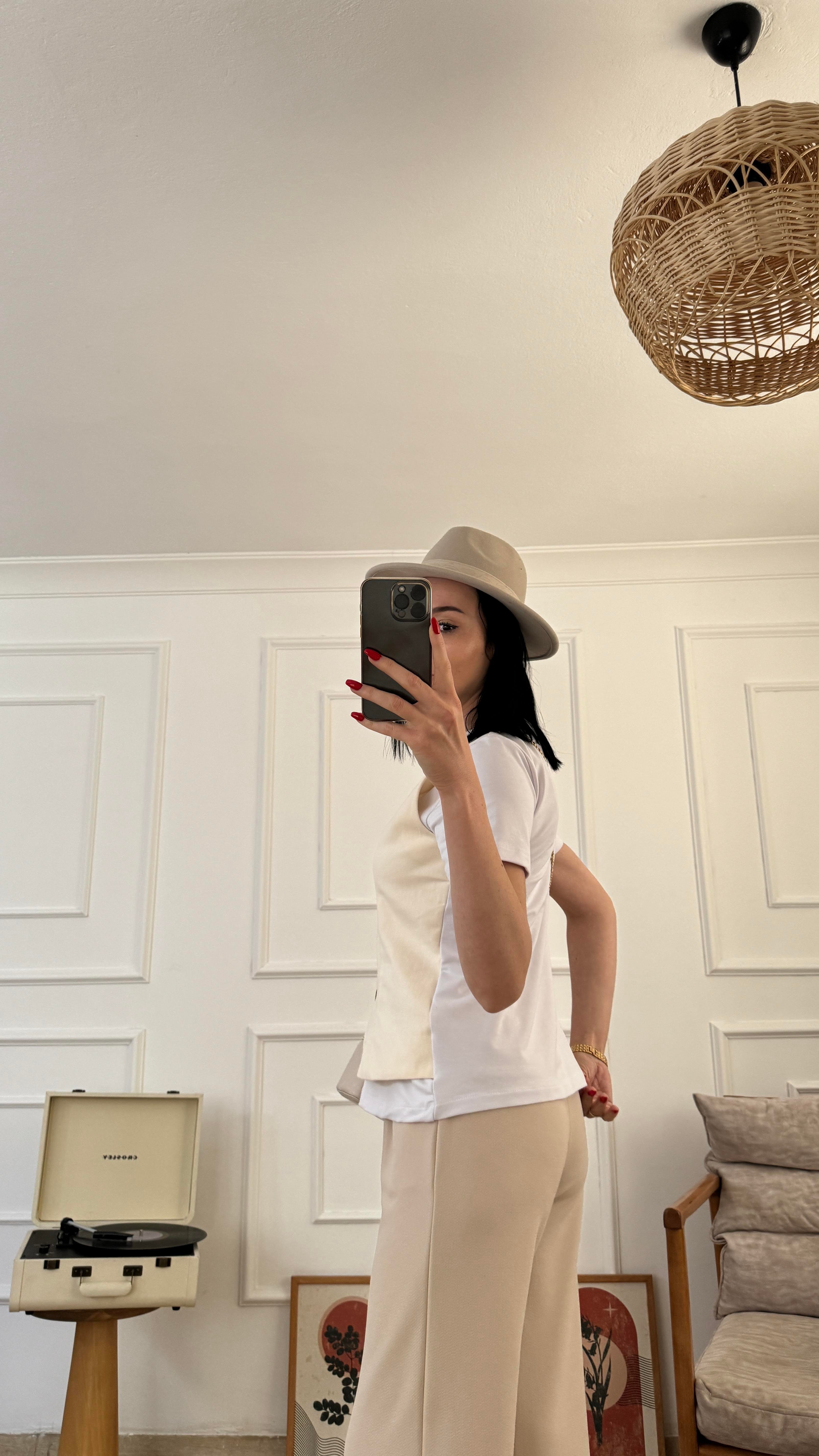Gabardin Yelekli Tshirt