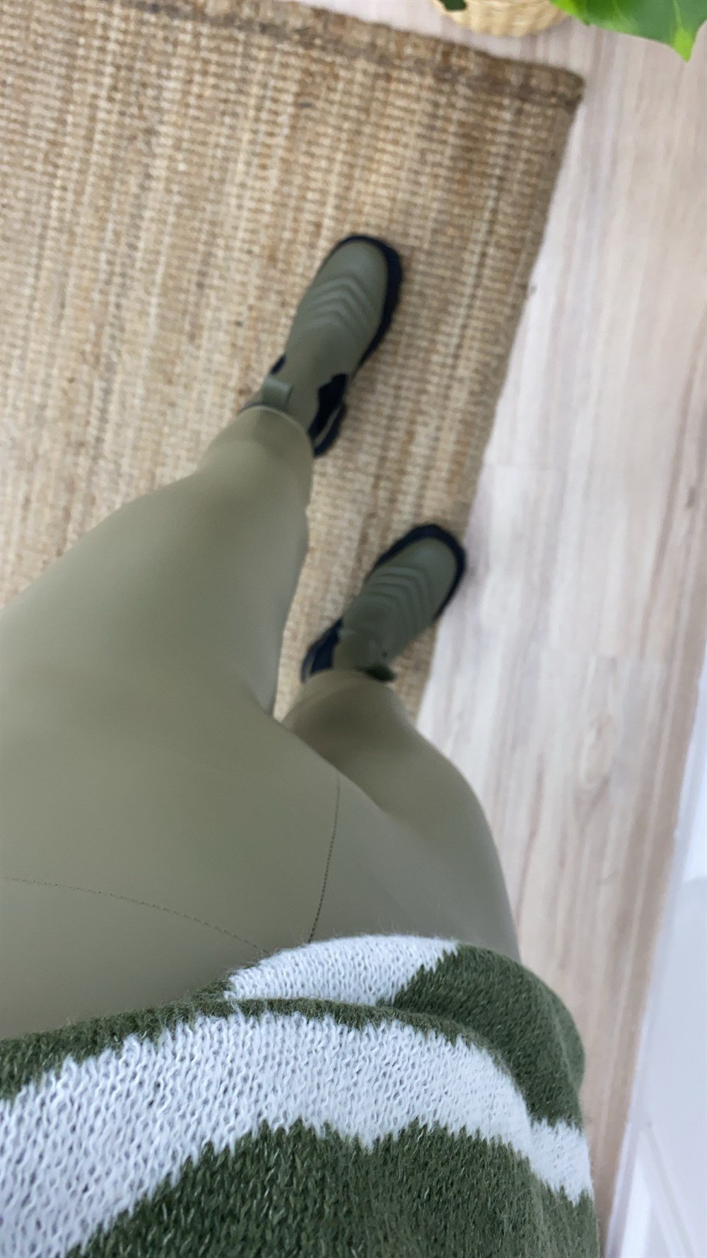 Haki İçi Kürklü Deri Tayt