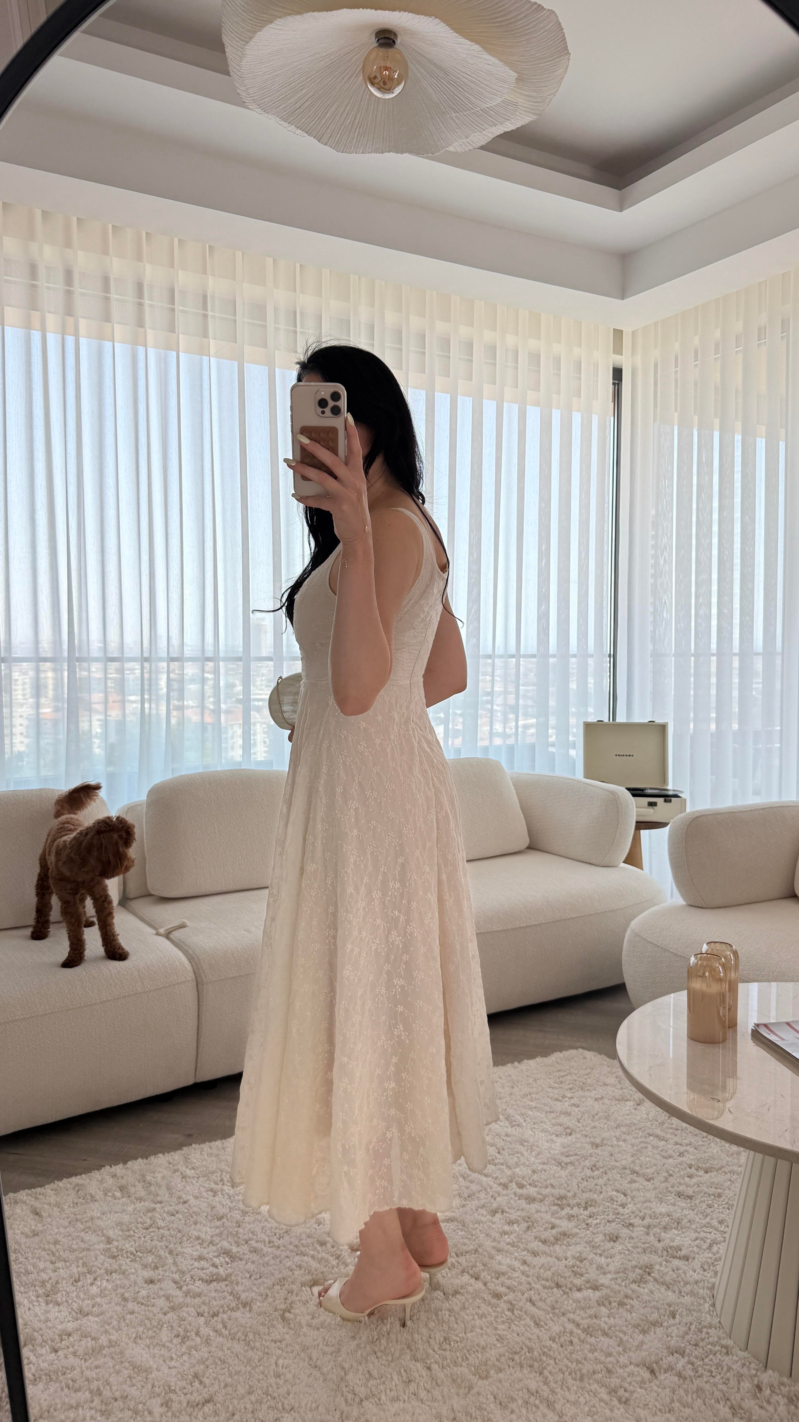 Lora Askılı Elbise