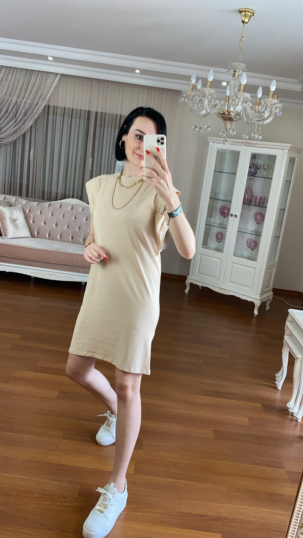 Nude Basic Penye Elbise