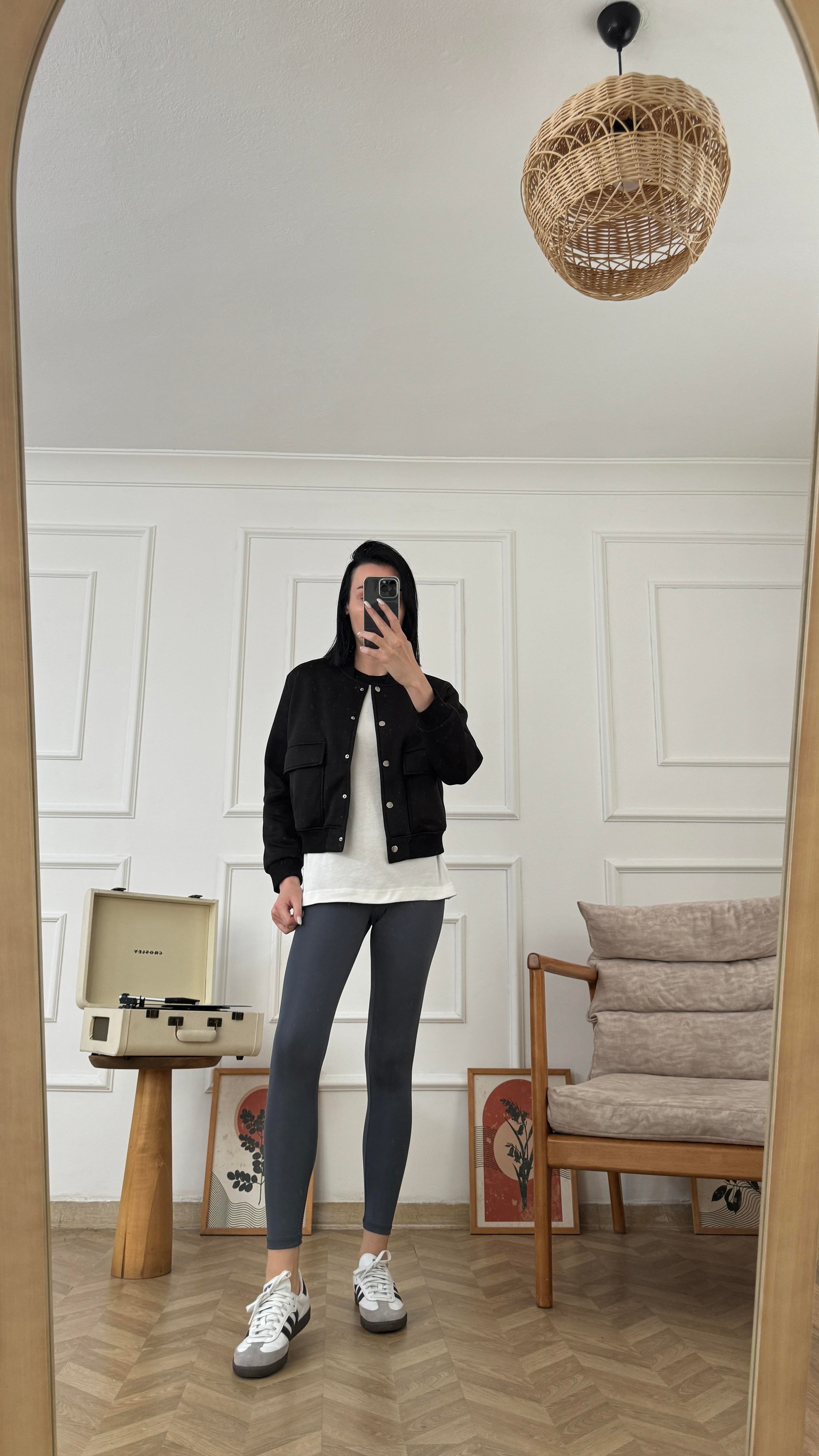 Siyah Cepli Bomber Ceket