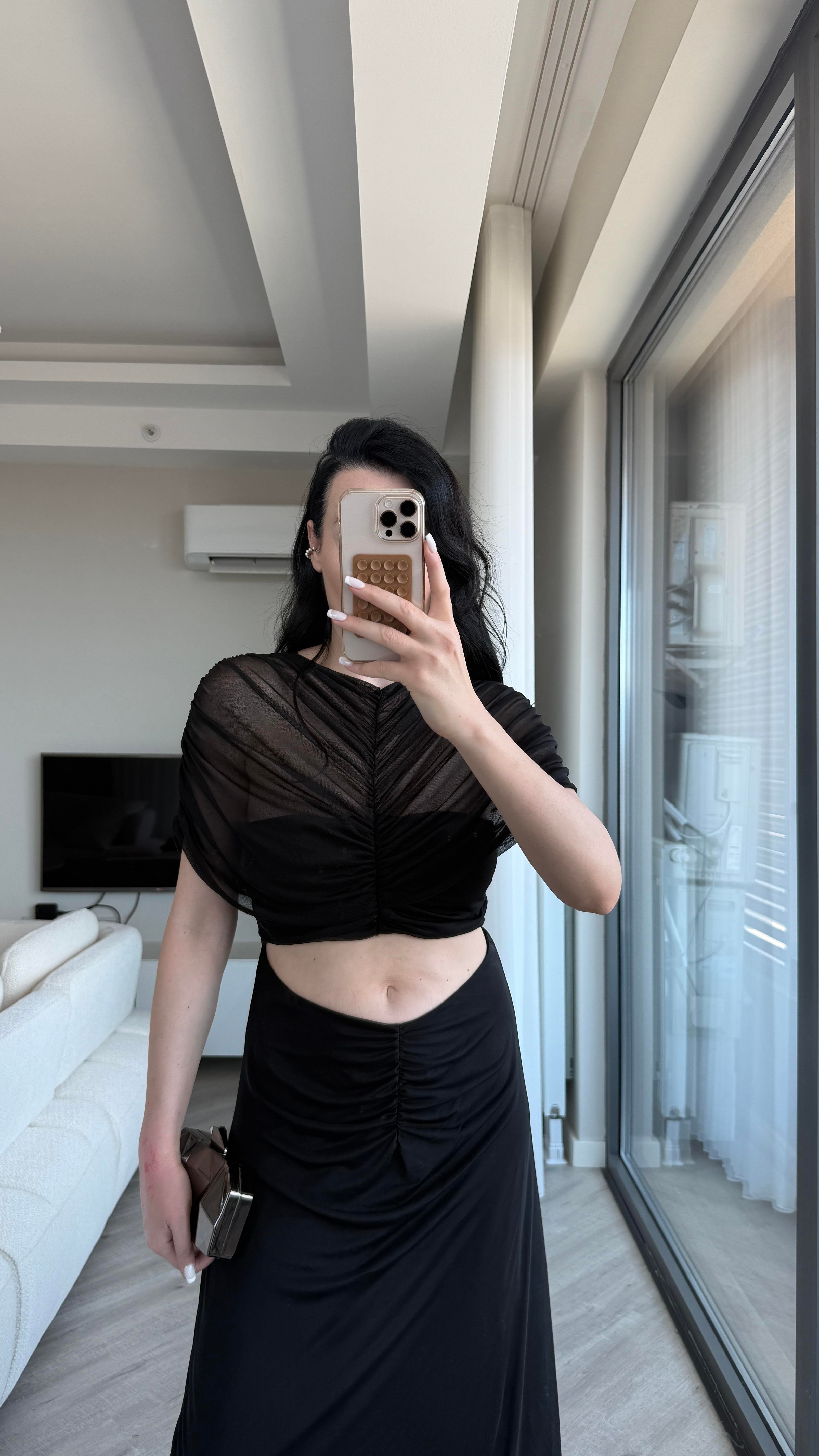 Siyah Raissa Elbise