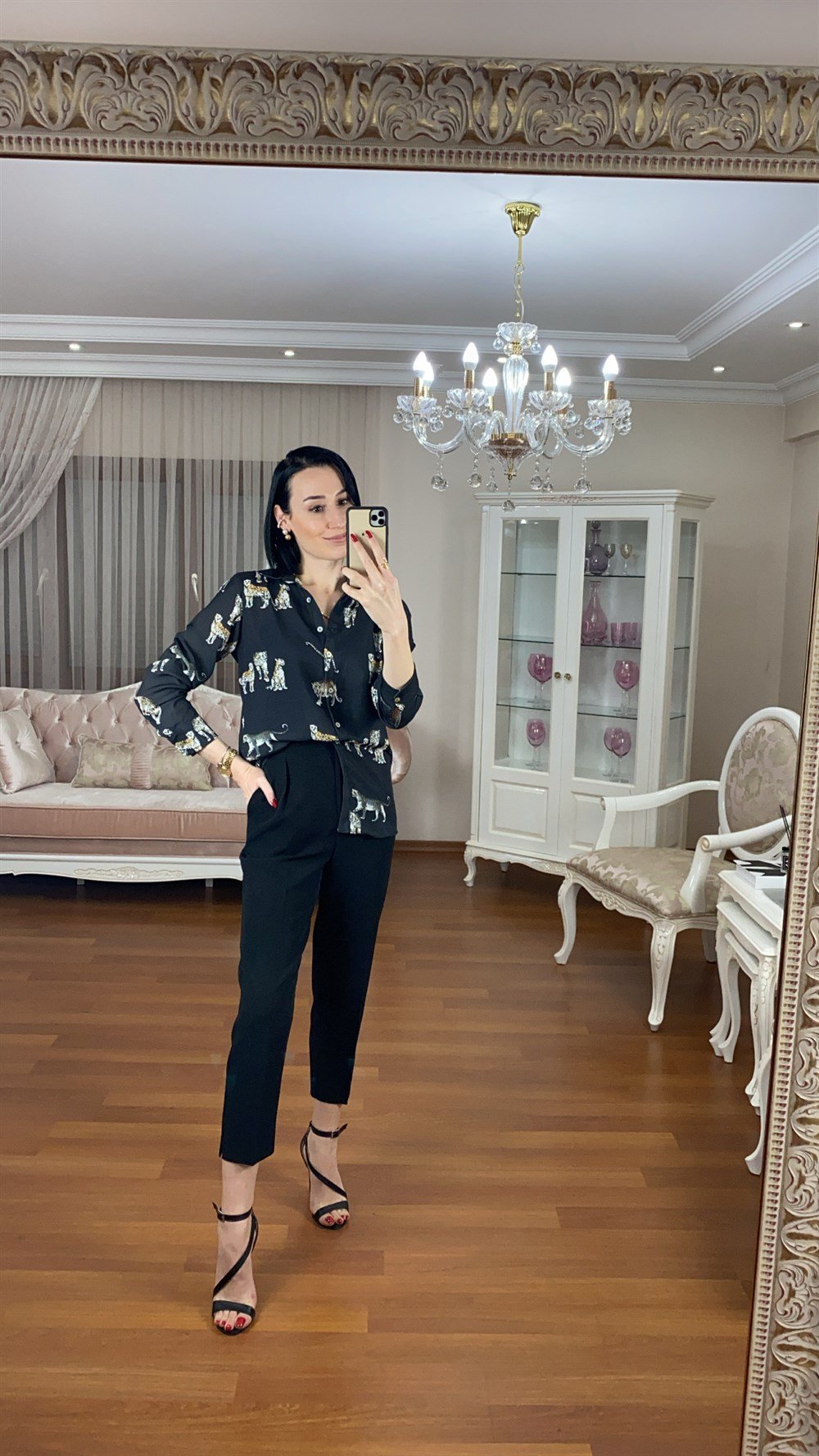 Siyah Yüksek Bel Havuç Pantolon