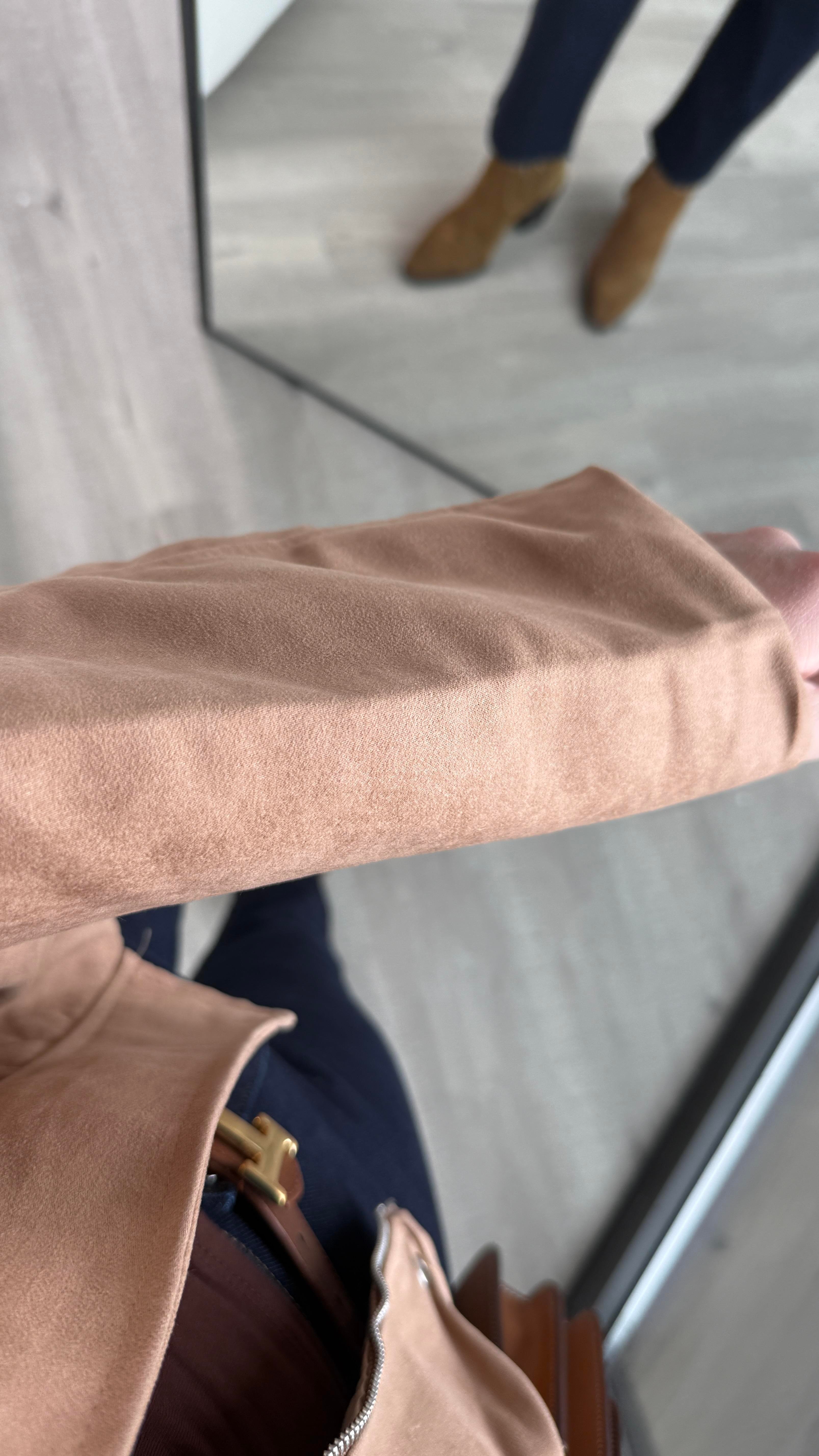 Taba Süet Bomber Ceket