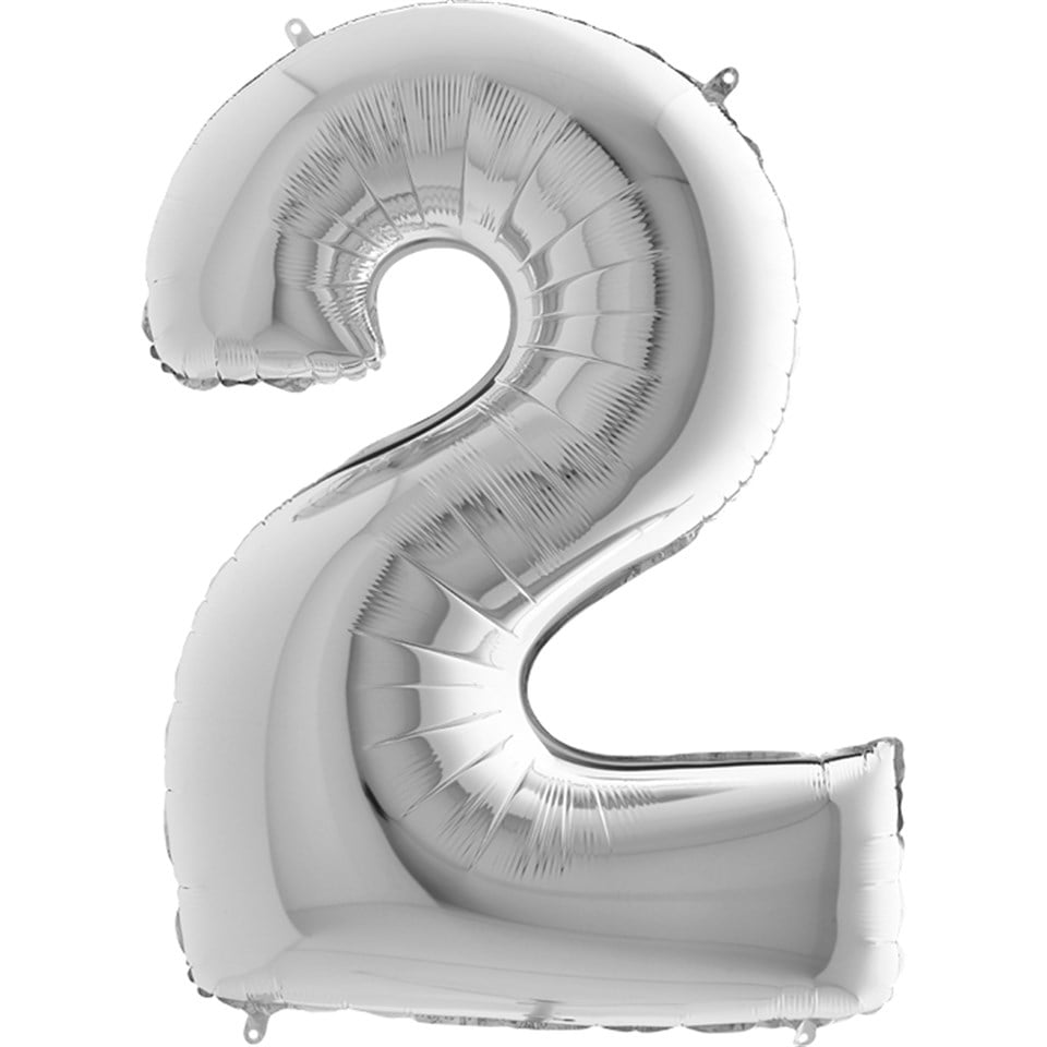 2 Rakam Folyo Balon, Gümüş