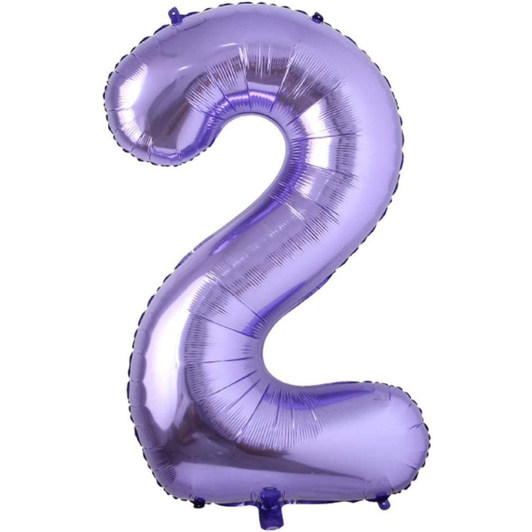 2 Rakam Folyo Balon, Mor 