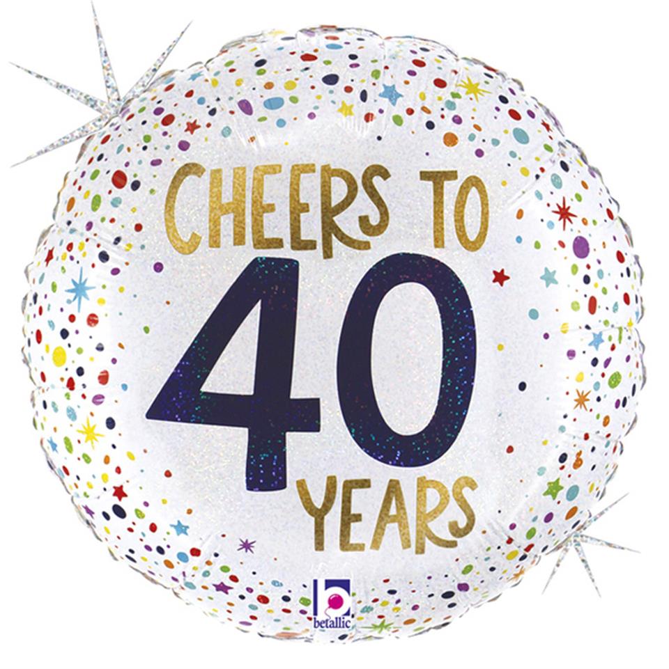 40 Yaş Holographic Cheers, Folyo Balon