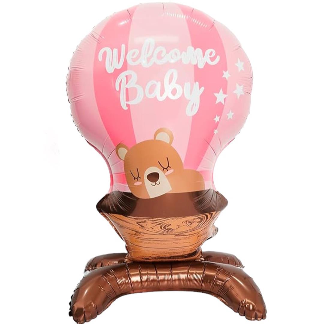 Ayaklı Welcome Baby Pembe, Folyo Balon