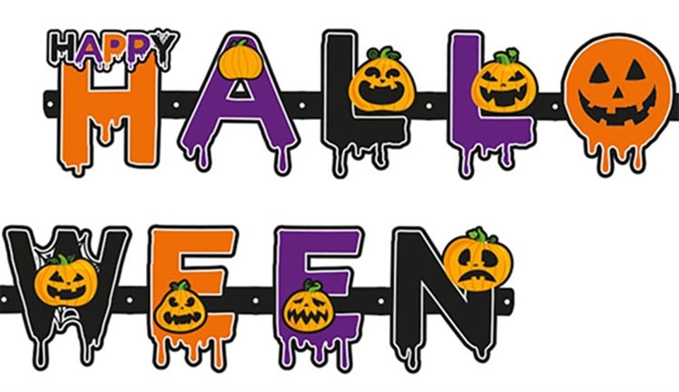 Balkabağı Happy Halloween Banner