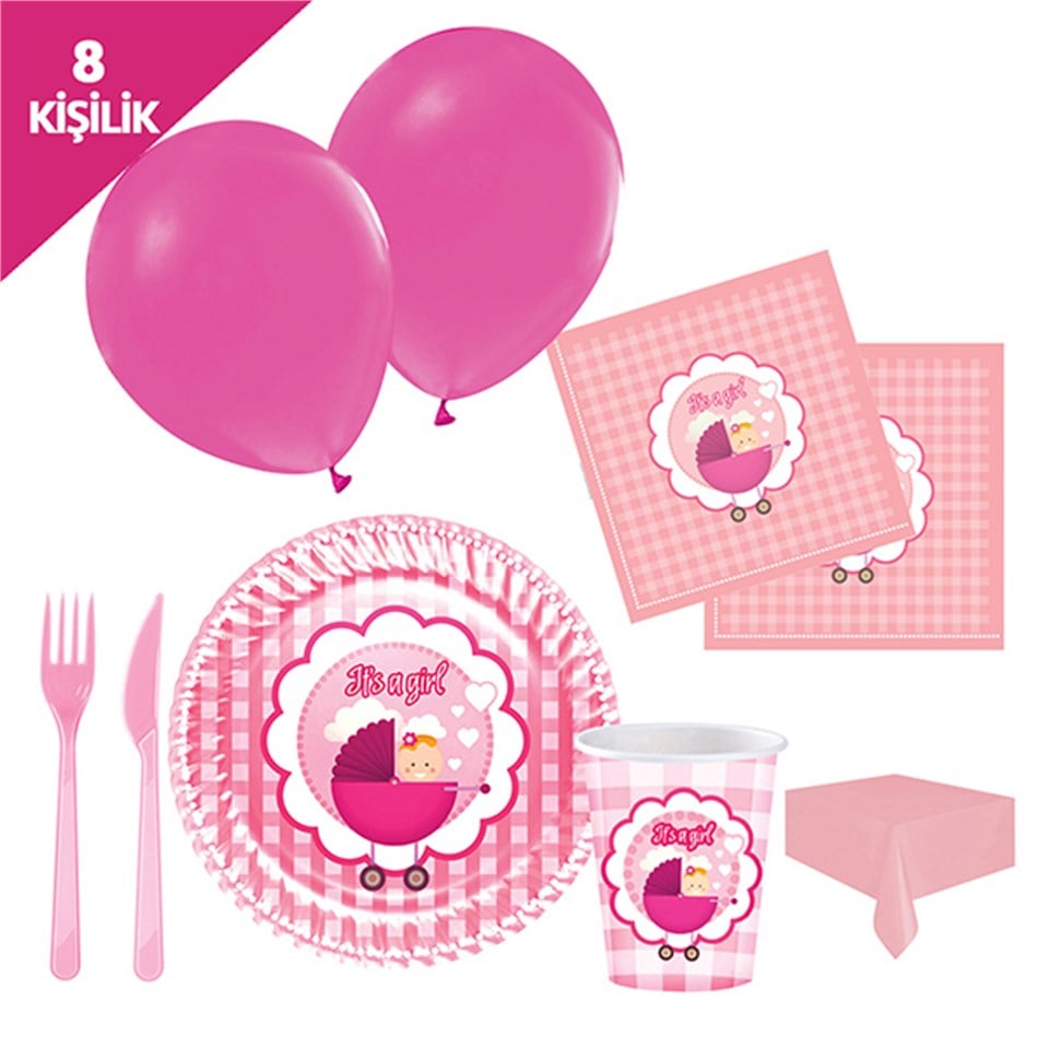 Bebeğim Partisi Pembe, Parti Seti 8 Kişilik