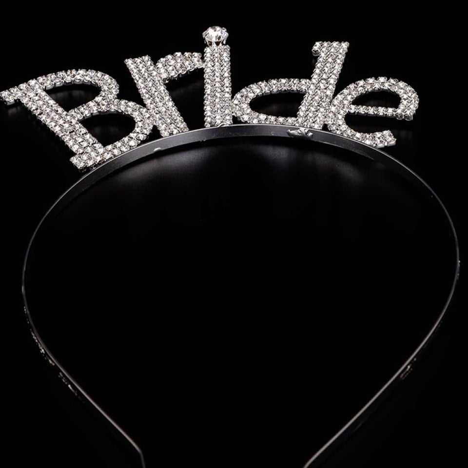 Bride Kristal Taşlı Silver Metal Taç