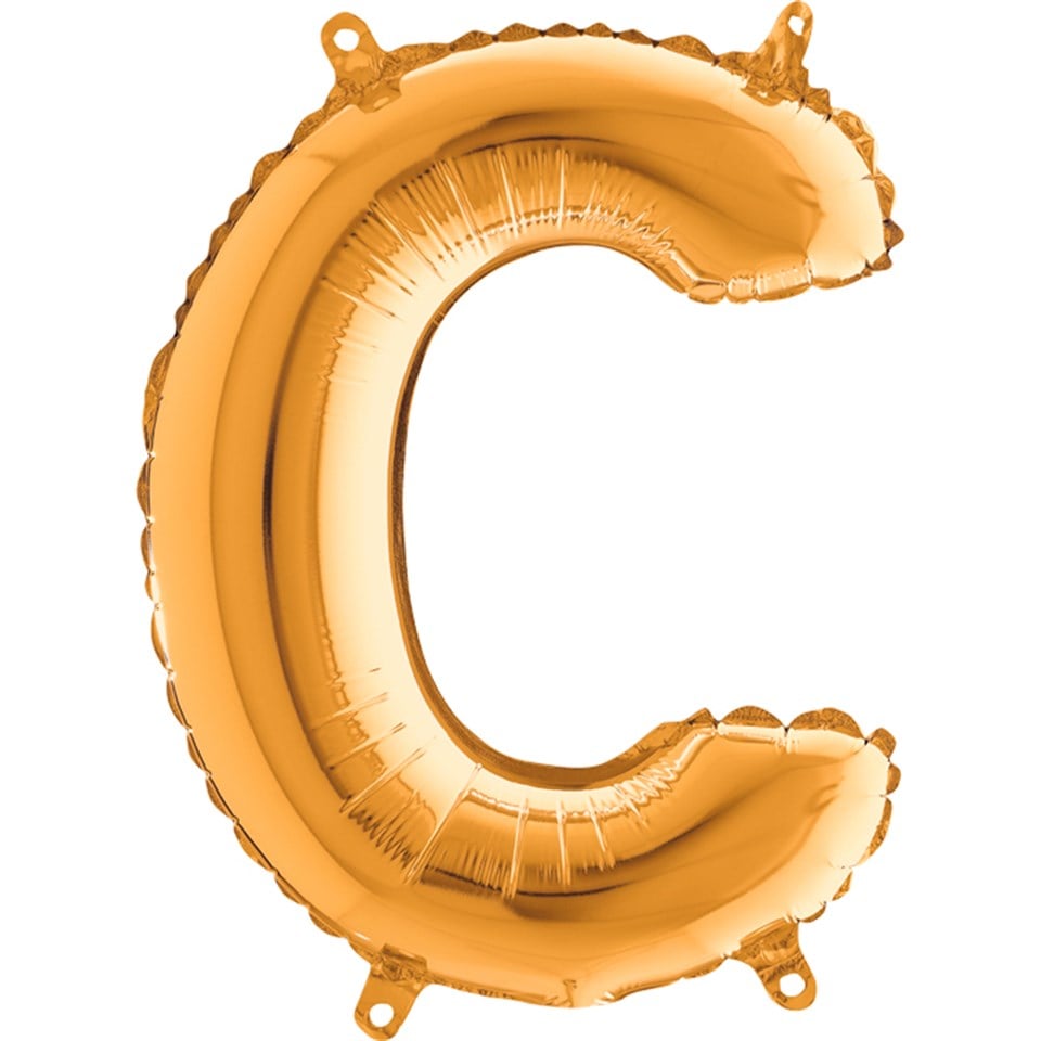 C Harf Folyo Balon Mini Altın (35 cm)