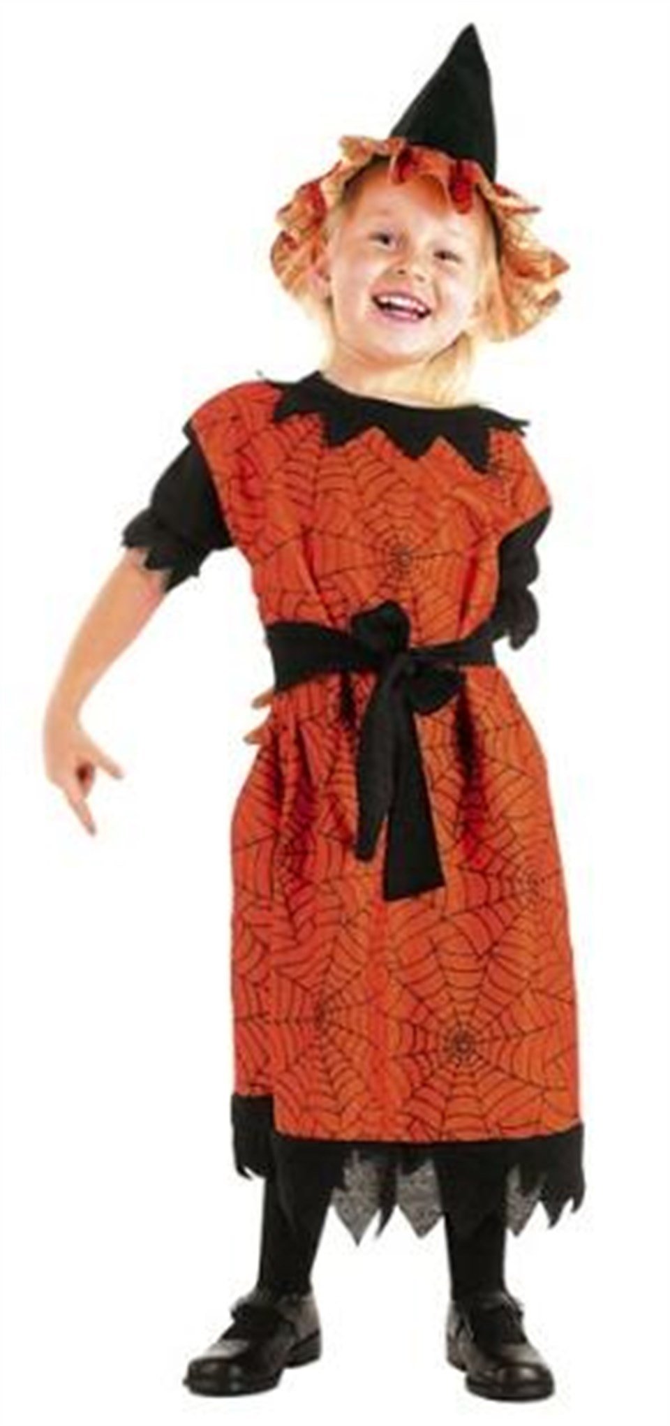Cadı Kostümü, Turuncu 3-4 Yaş