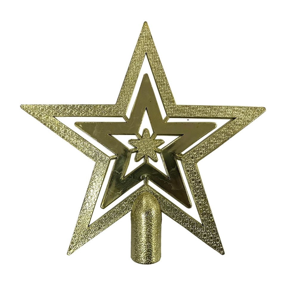 Çam Ağacı Süsü Tepelik  Gold Yıldız 18cm