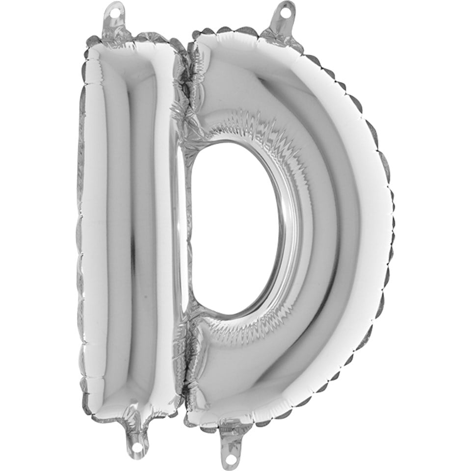 D Harf Folyo Balon Mini Gümüş (35 cm)