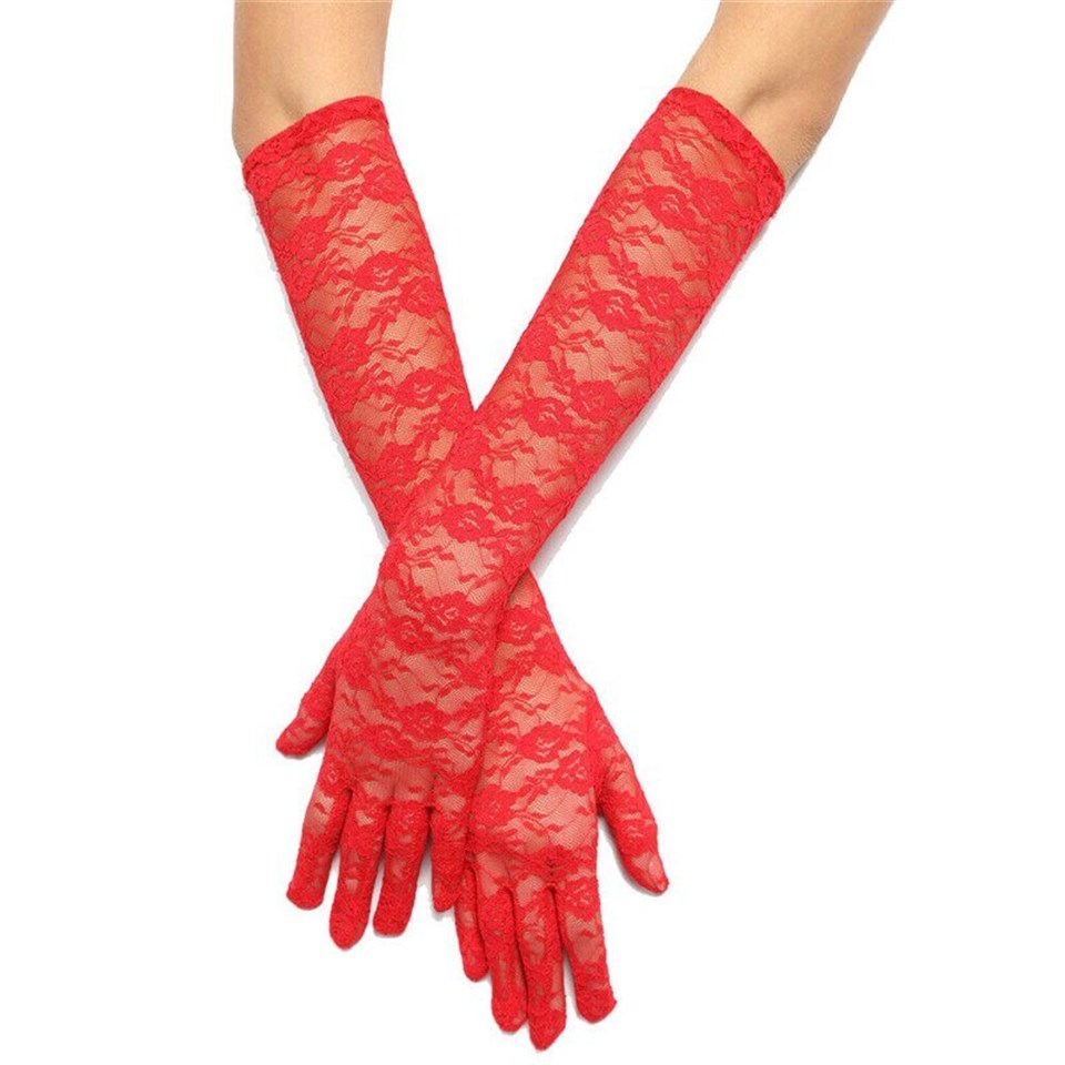 Dantelli Kırmızı Eldiven