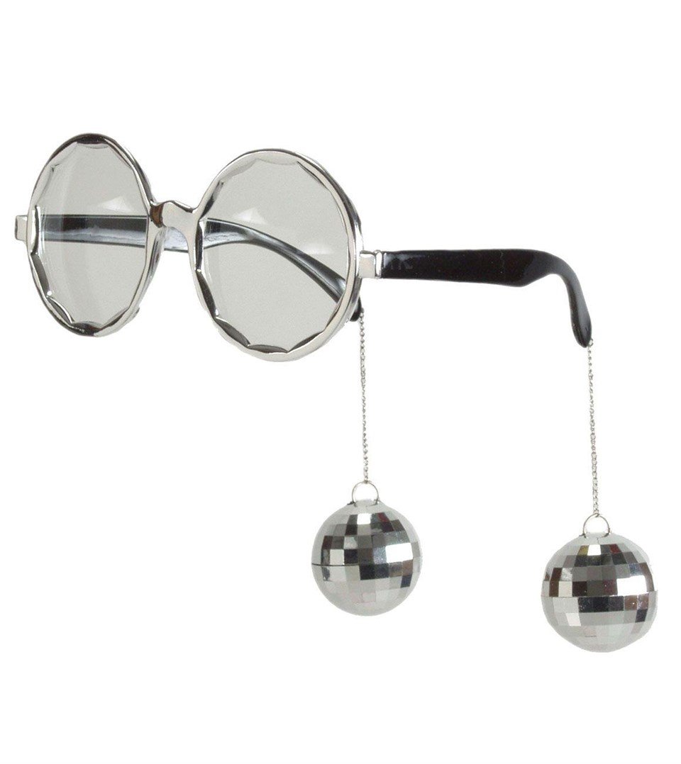 Disco Topu Gümüş Parti Gözlük