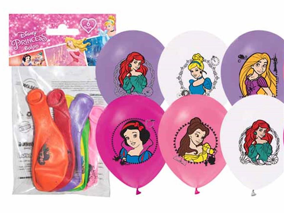 Disney Prensesler Partisi Balonlar 6'lı Paket