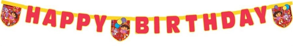 Dora, Happy Birthday Banner