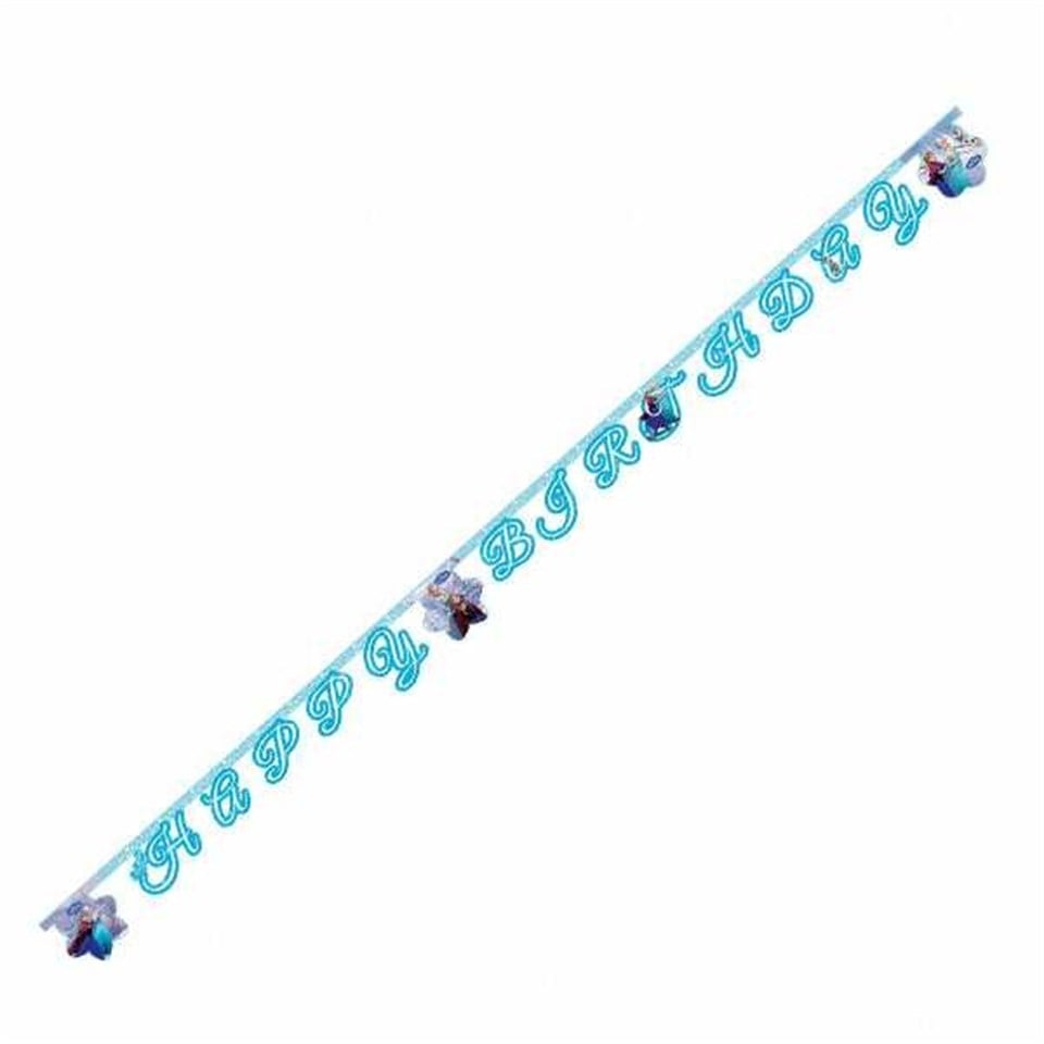 Frozen İce Skating Happy Birthday Banner