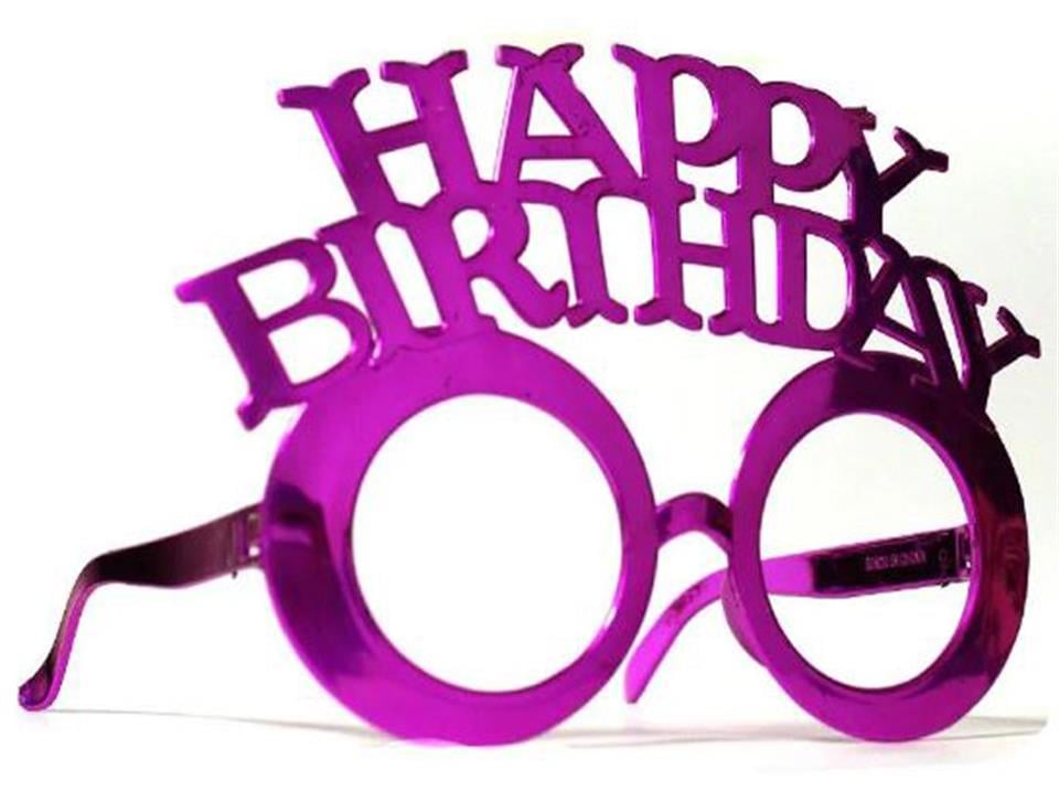 Gözlük Happy Birthday, Fuşya
