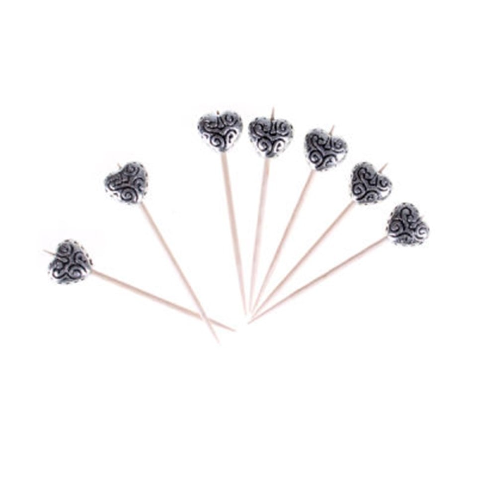 Gümüş Kalp Kürdan 7'li