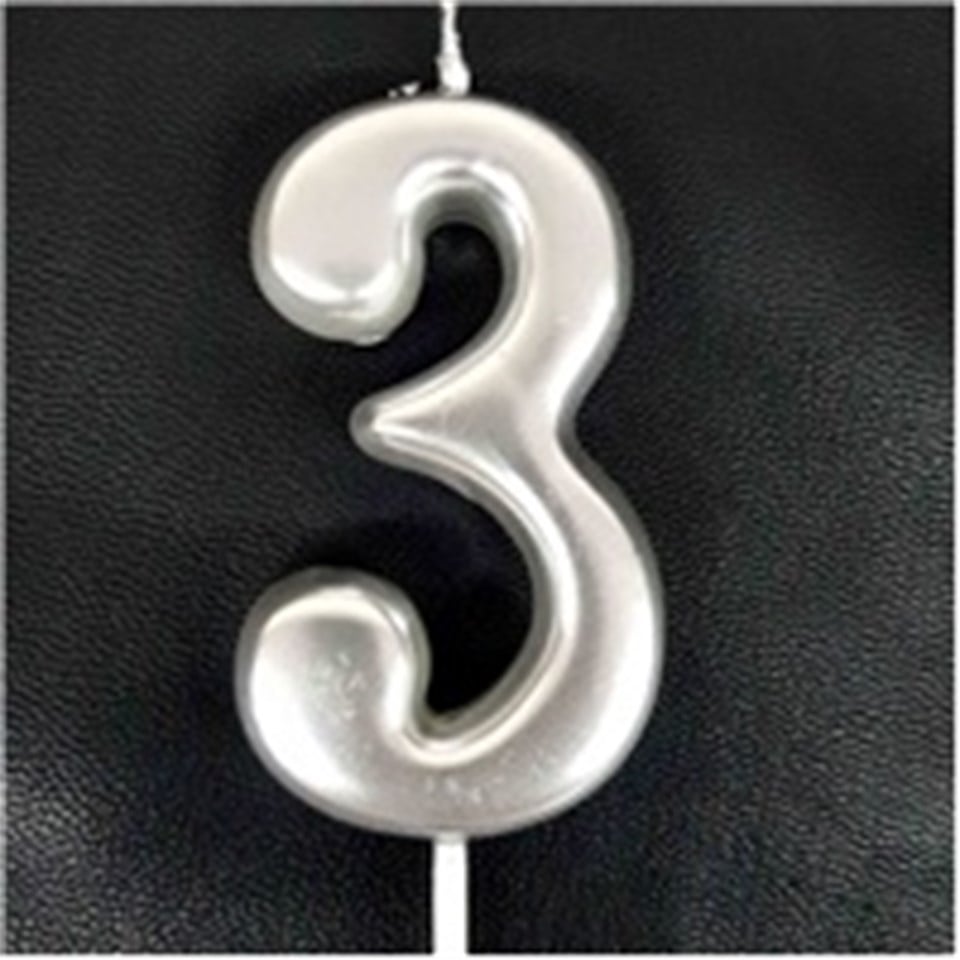Gümüş Rakam Mum, 3
