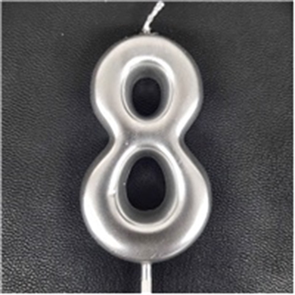 Gümüş Rakam Mum, 8