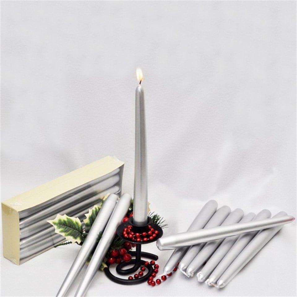 Gümüş Şamdan Mumu 2'li