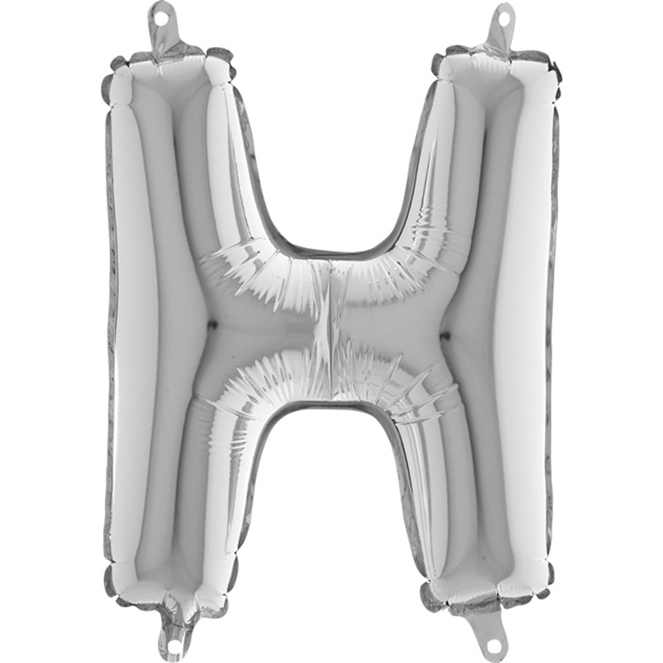 H Harf Folyo Balon Mini Gümüş (35 cm)