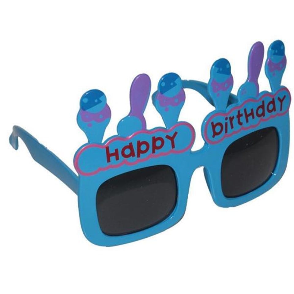 Happy Birthday Mavi Dondurmalı Gözlük