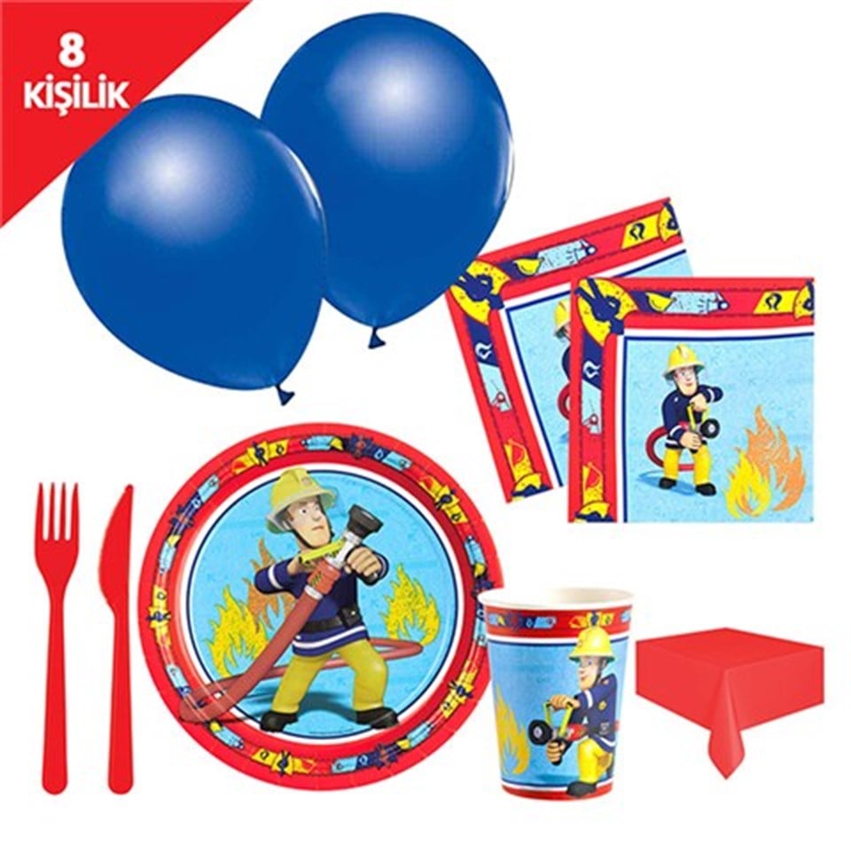 İtfayeci Sam Parti Seti 8 Kişilik