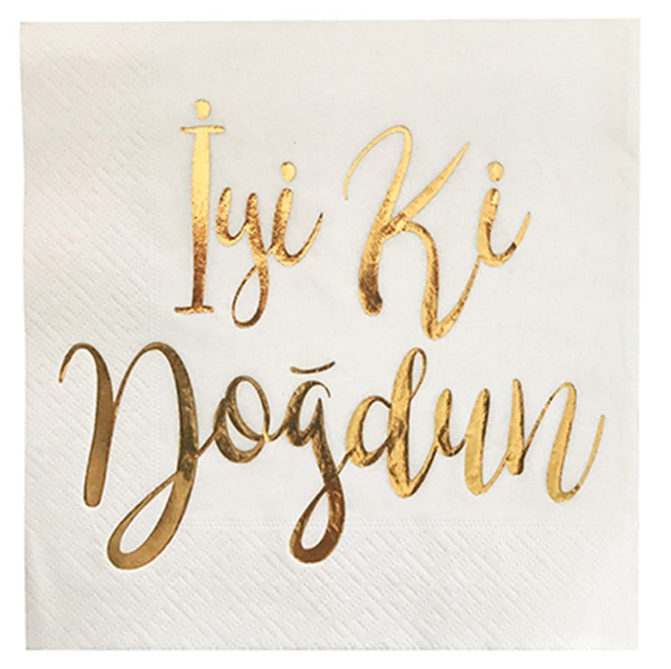 İyi Ki Doğdun Gold Peçete 16lı
