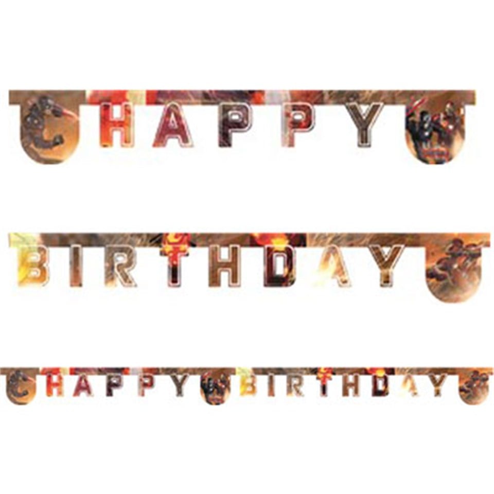 Kaptan Amerika ve Demir Adam Happy Birthday Banner