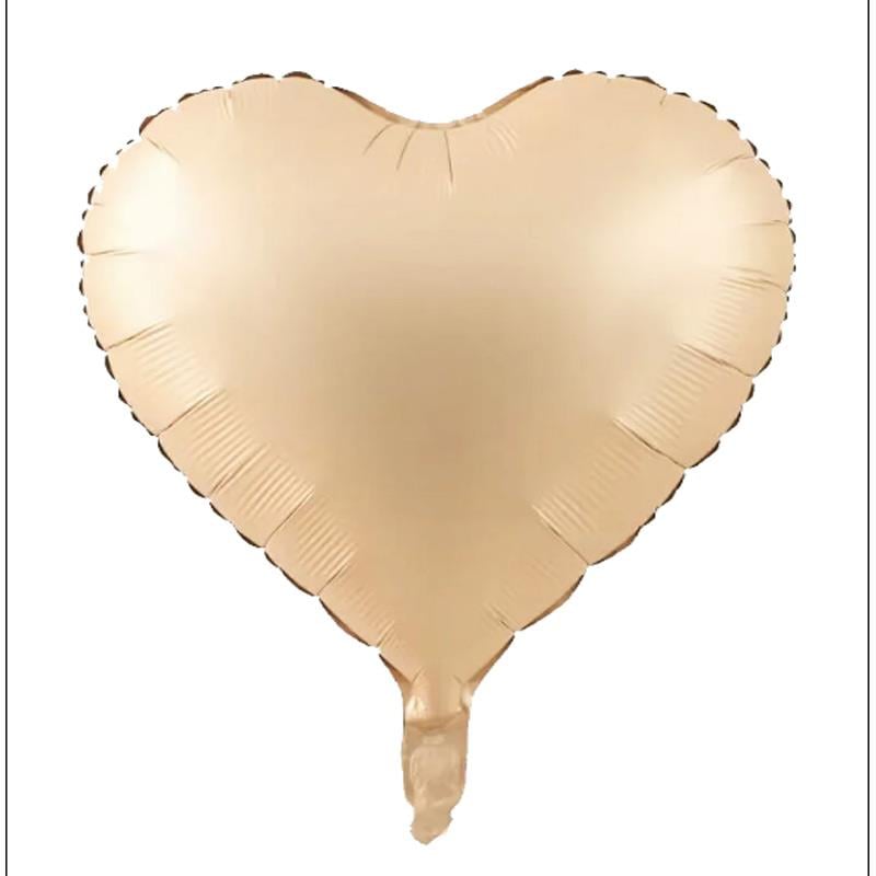Karamel Saten Kalp Balon 18